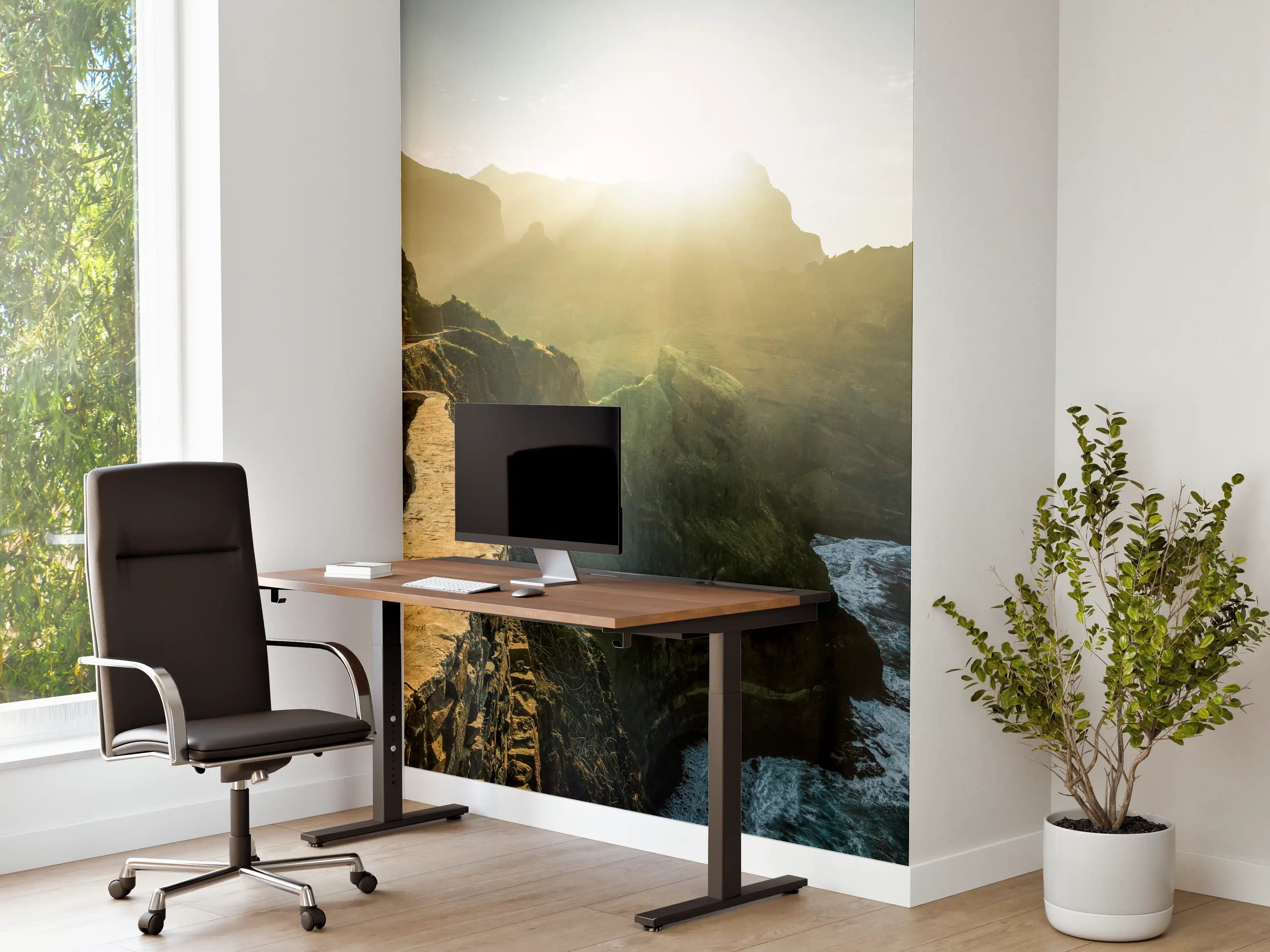 Büro Wandgestaltung - Küstenweg bei Sonnenaufgang