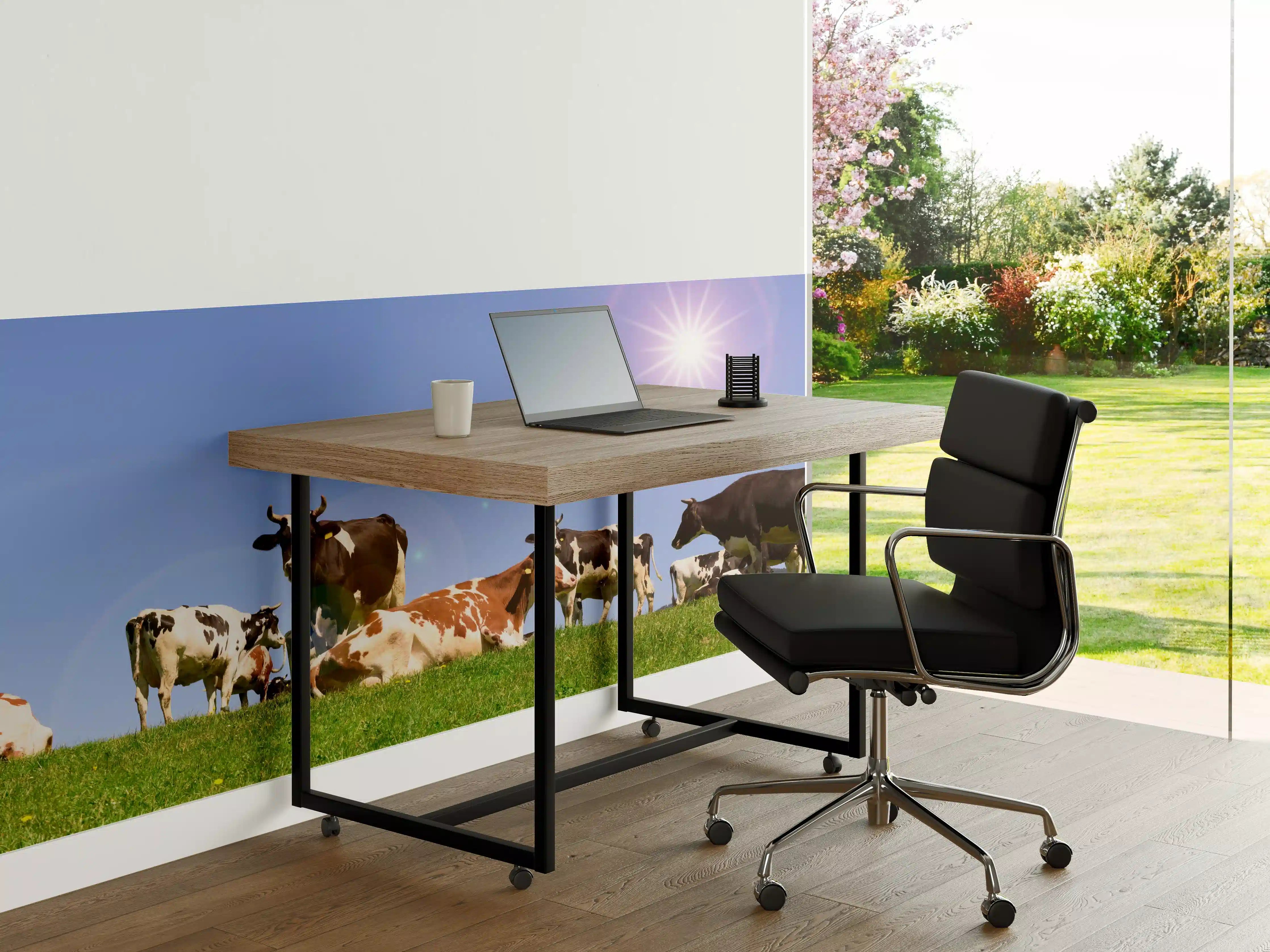 Büro Wandgestaltung - Kuhherde auf grüner Wiese