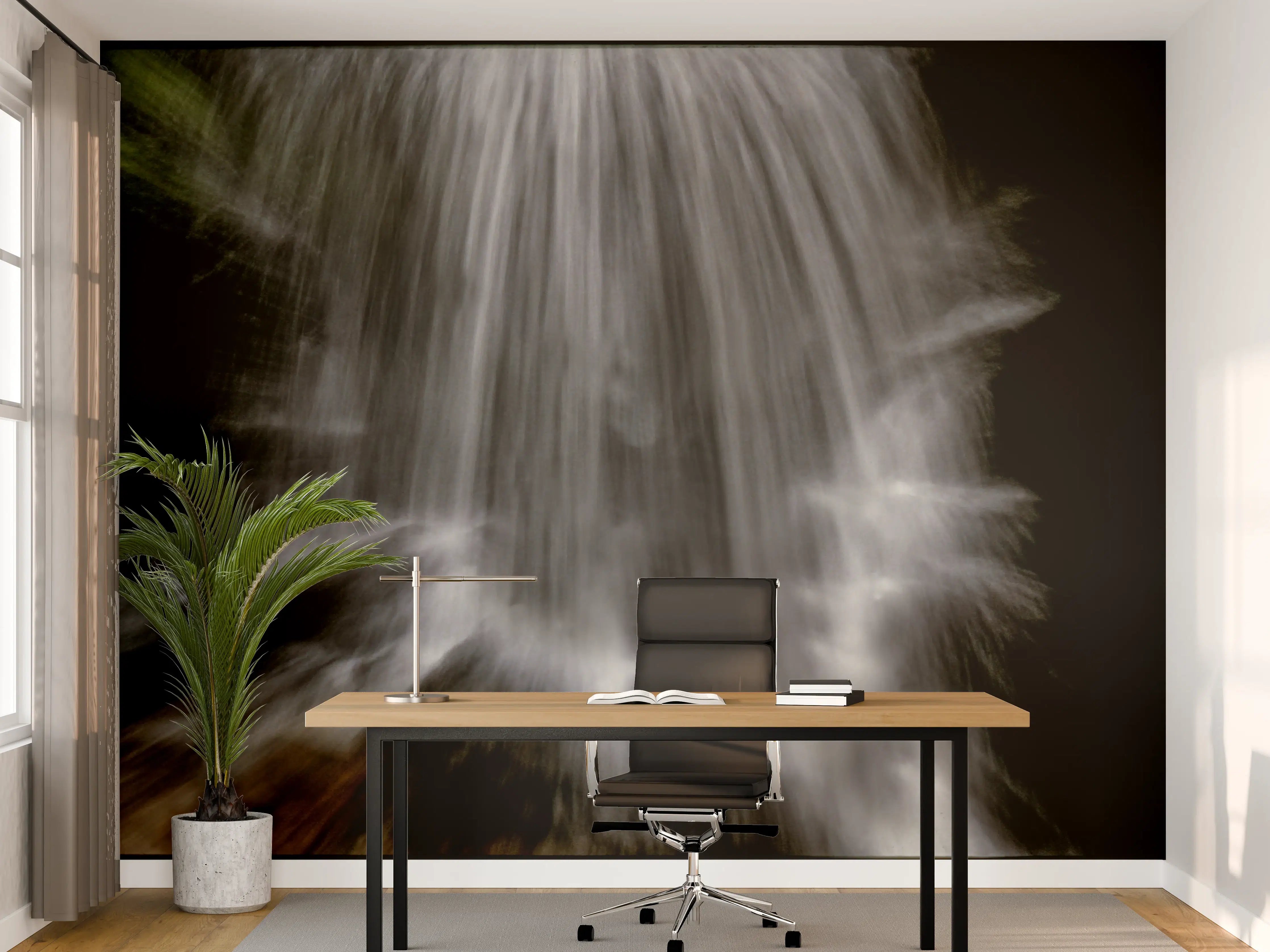 Büro Wandgestaltung - Kunstvoller Wasserfall