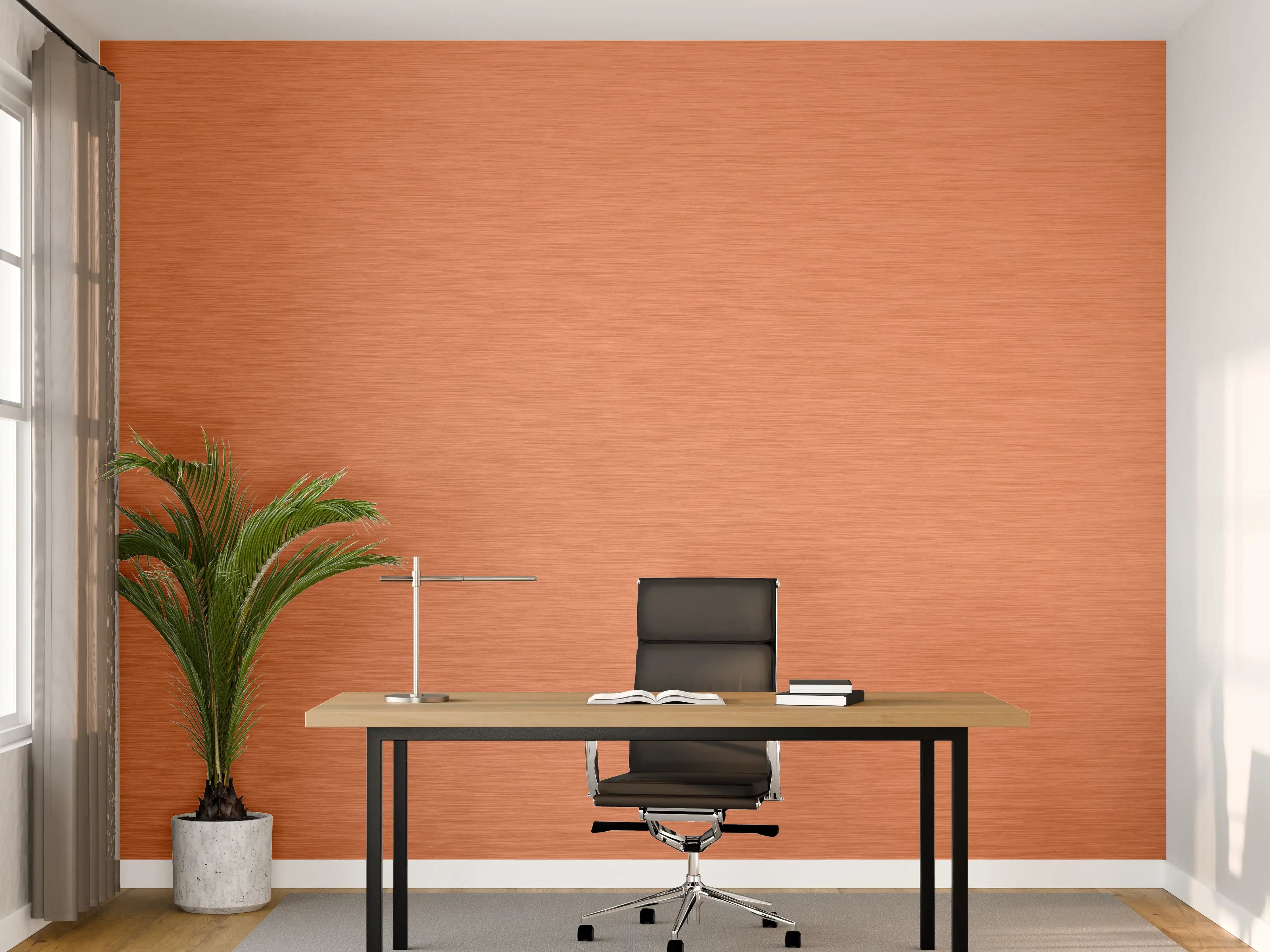 Büro Wandgestaltung - Kupferfarbene Metalltextur