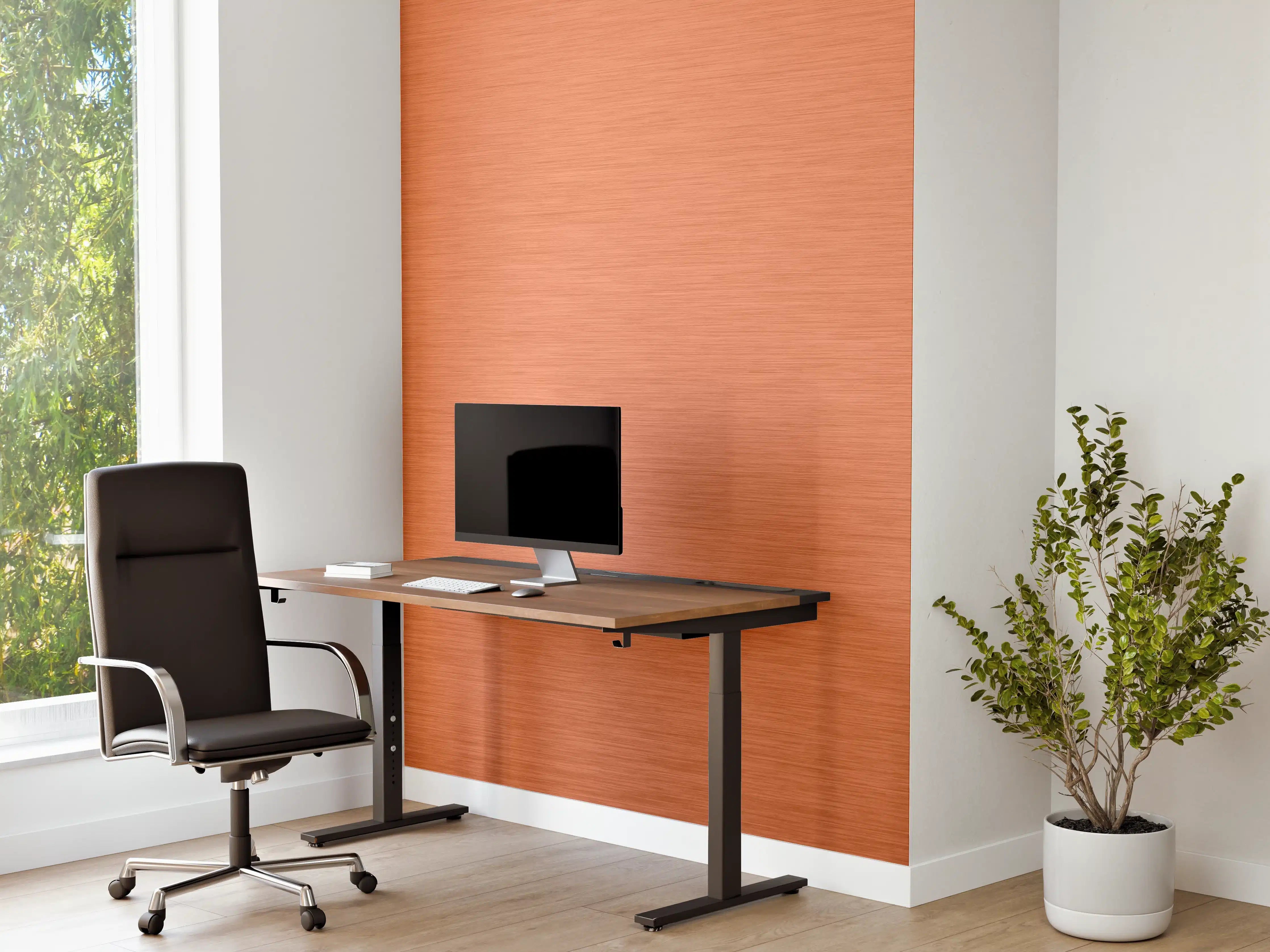 Büro Wandgestaltung - Kupferfarbene Metalltextur
