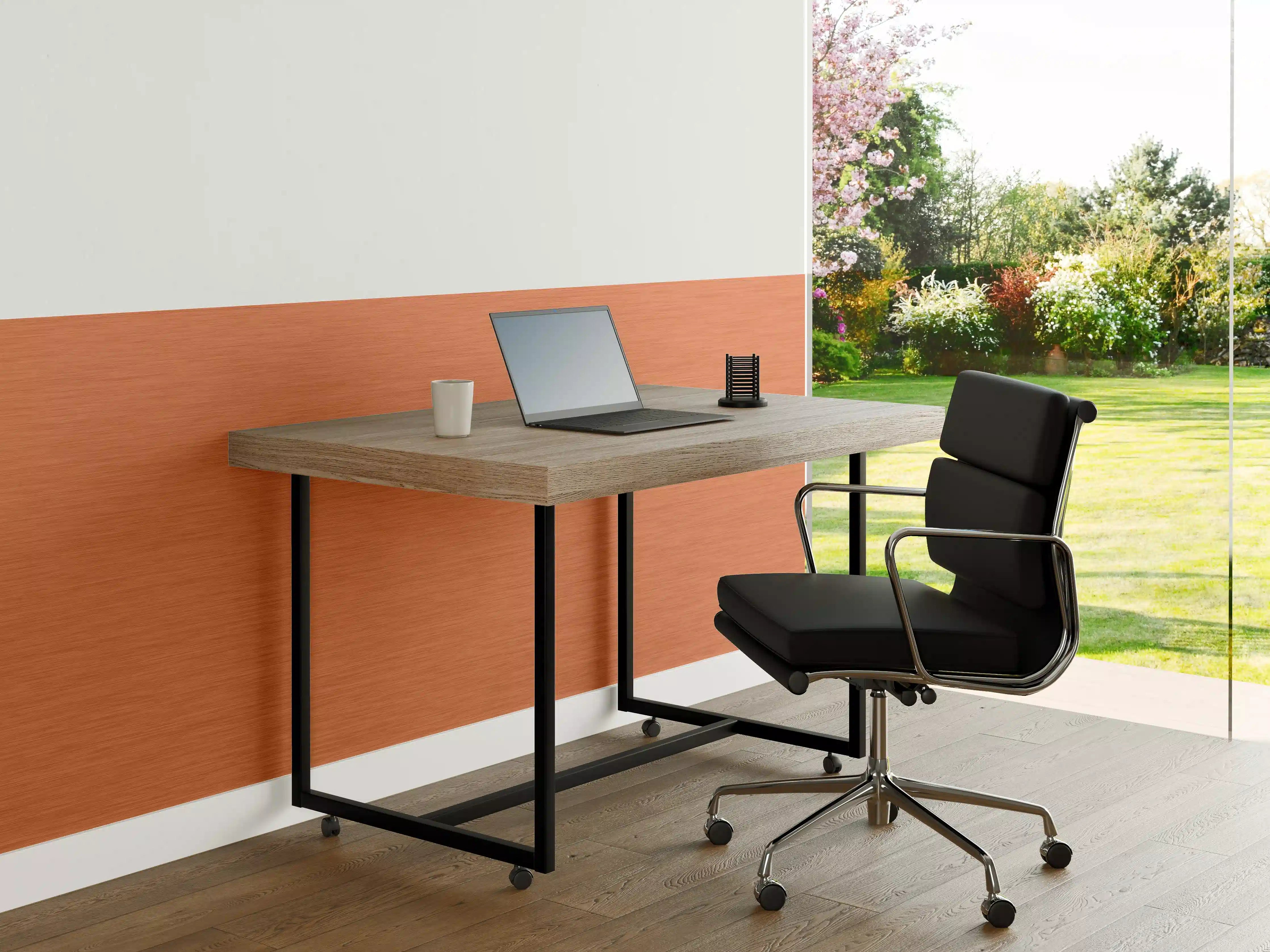 Büro Wandgestaltung - Kupferfarbene Metalltextur