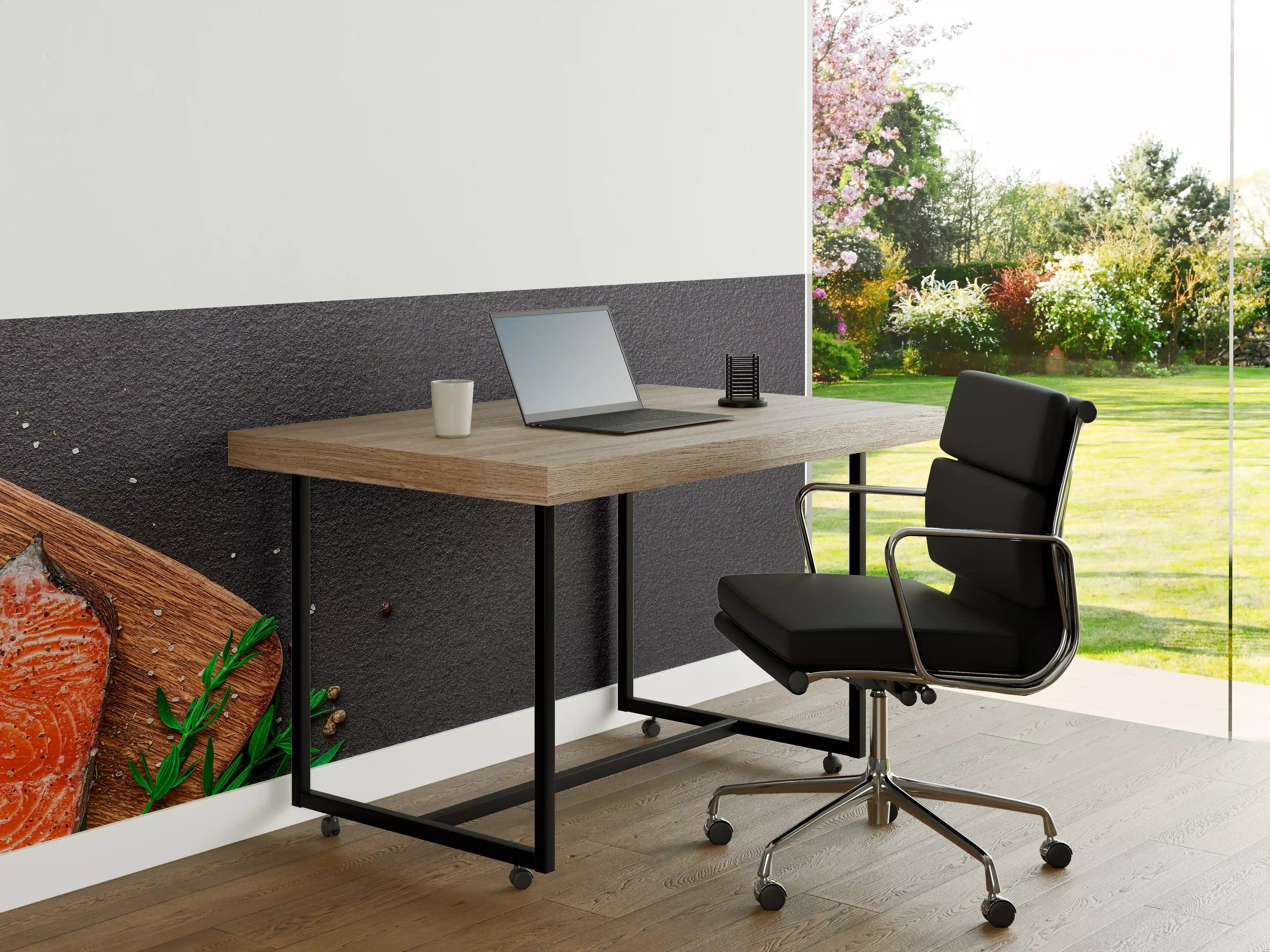 Büro Wandgestaltung - Lachssteaks auf Holzbrett