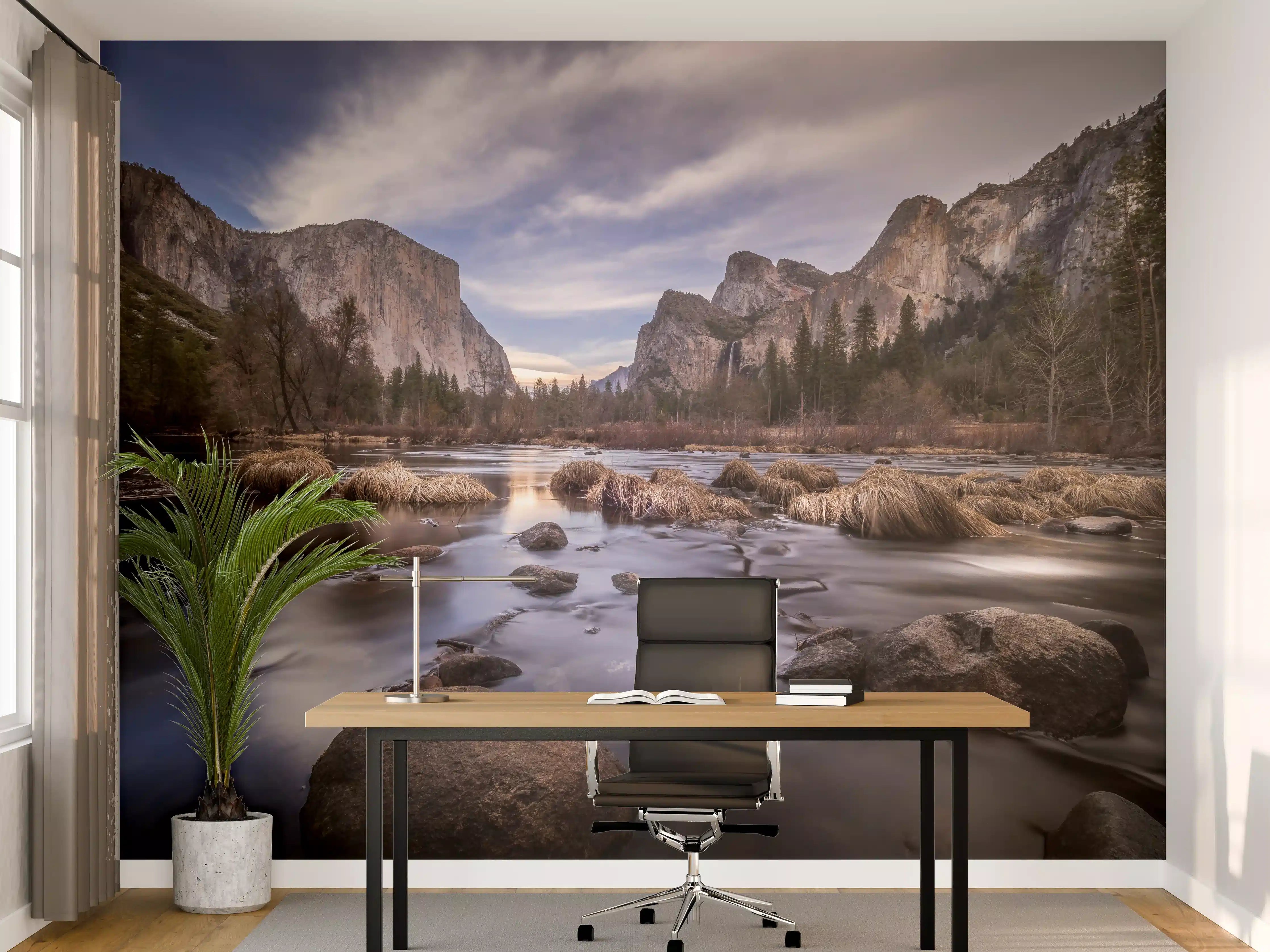 Büro Wandgestaltung - Landschaft des Yosemite Valley Kalifornien