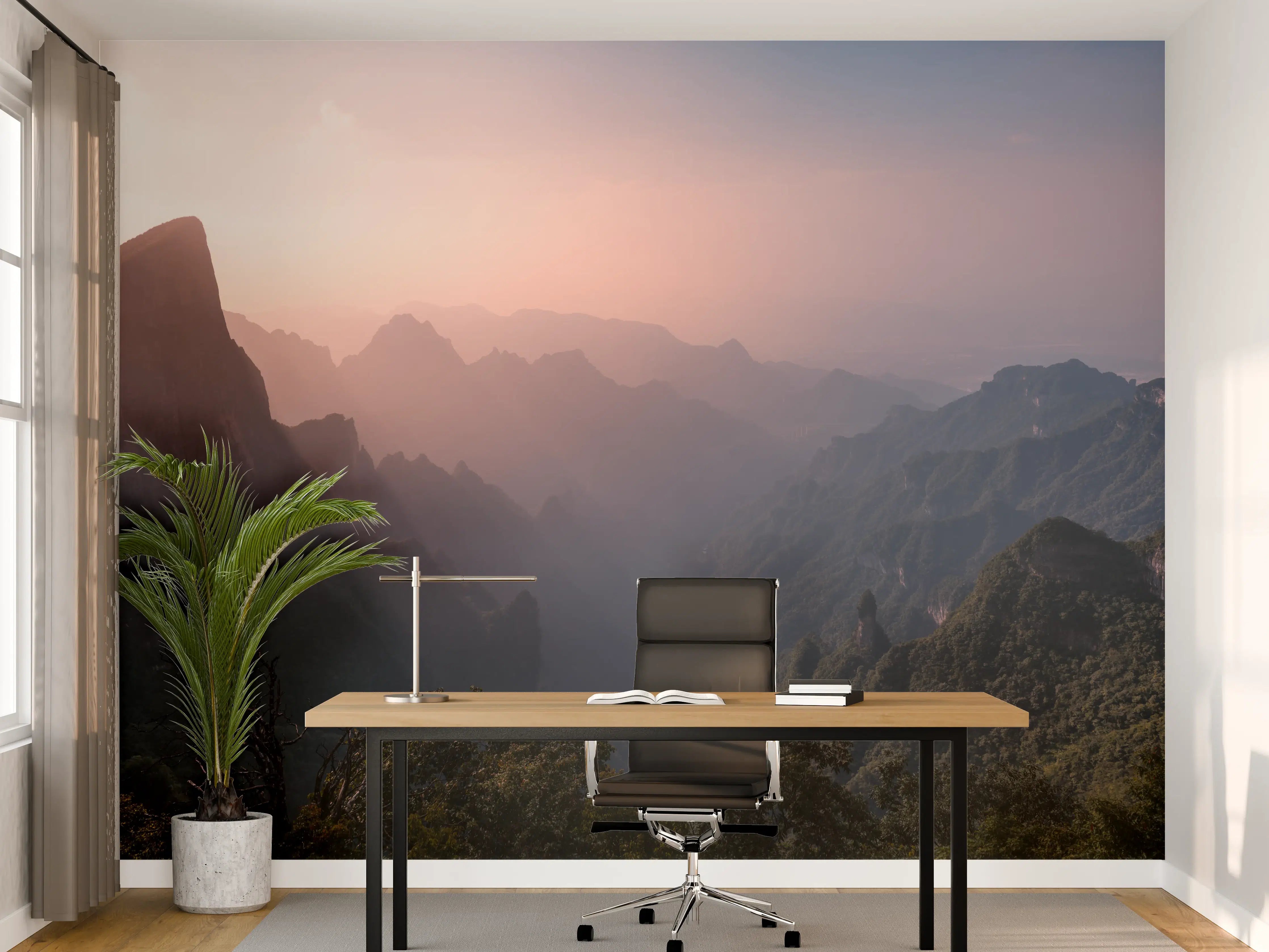 Büro Wandgestaltung - Landschaftsblick - Berg Tianmen