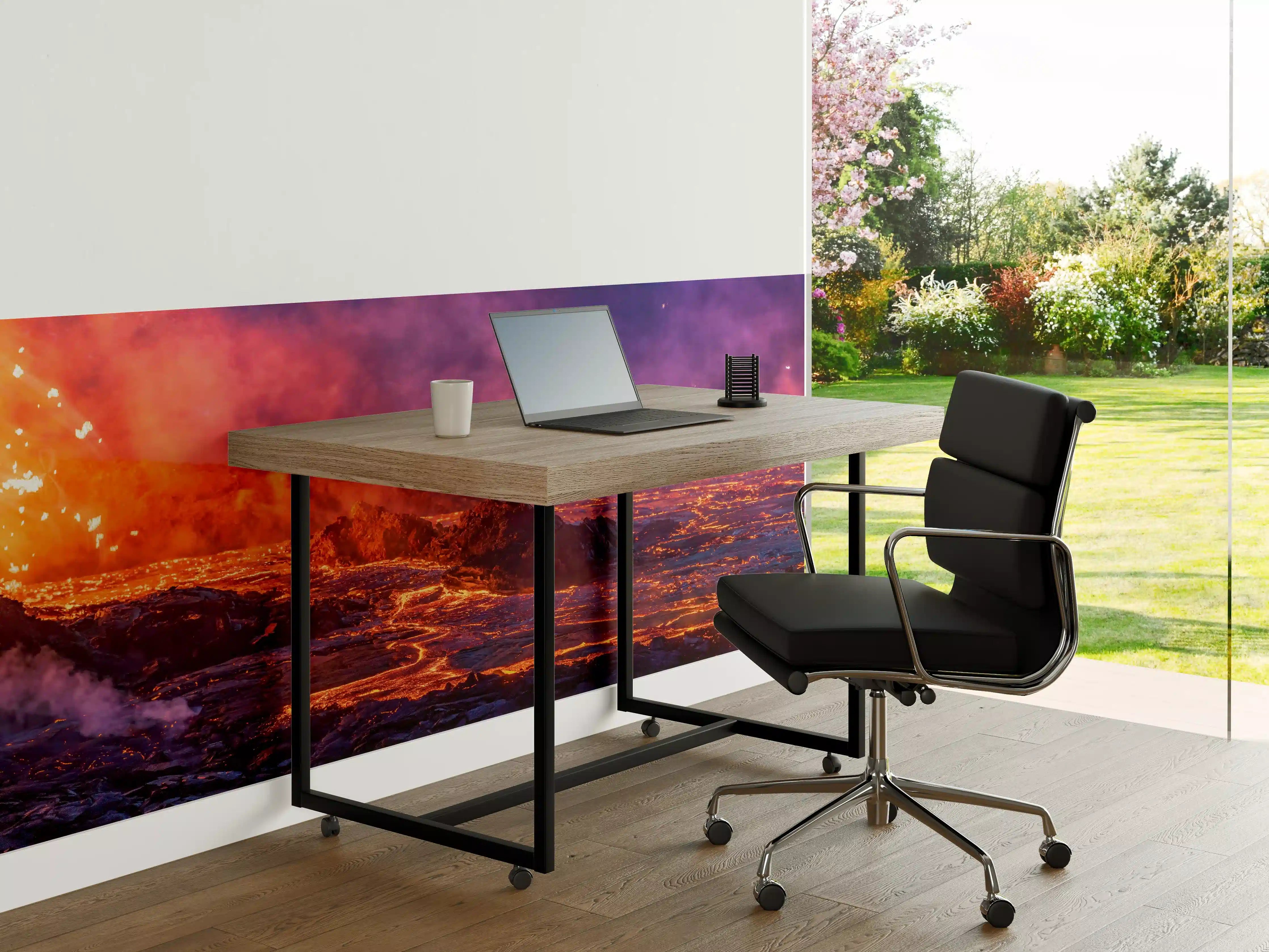 Büro Wandgestaltung - Lavastrom aus dem ausbrechenden Vulkankrater