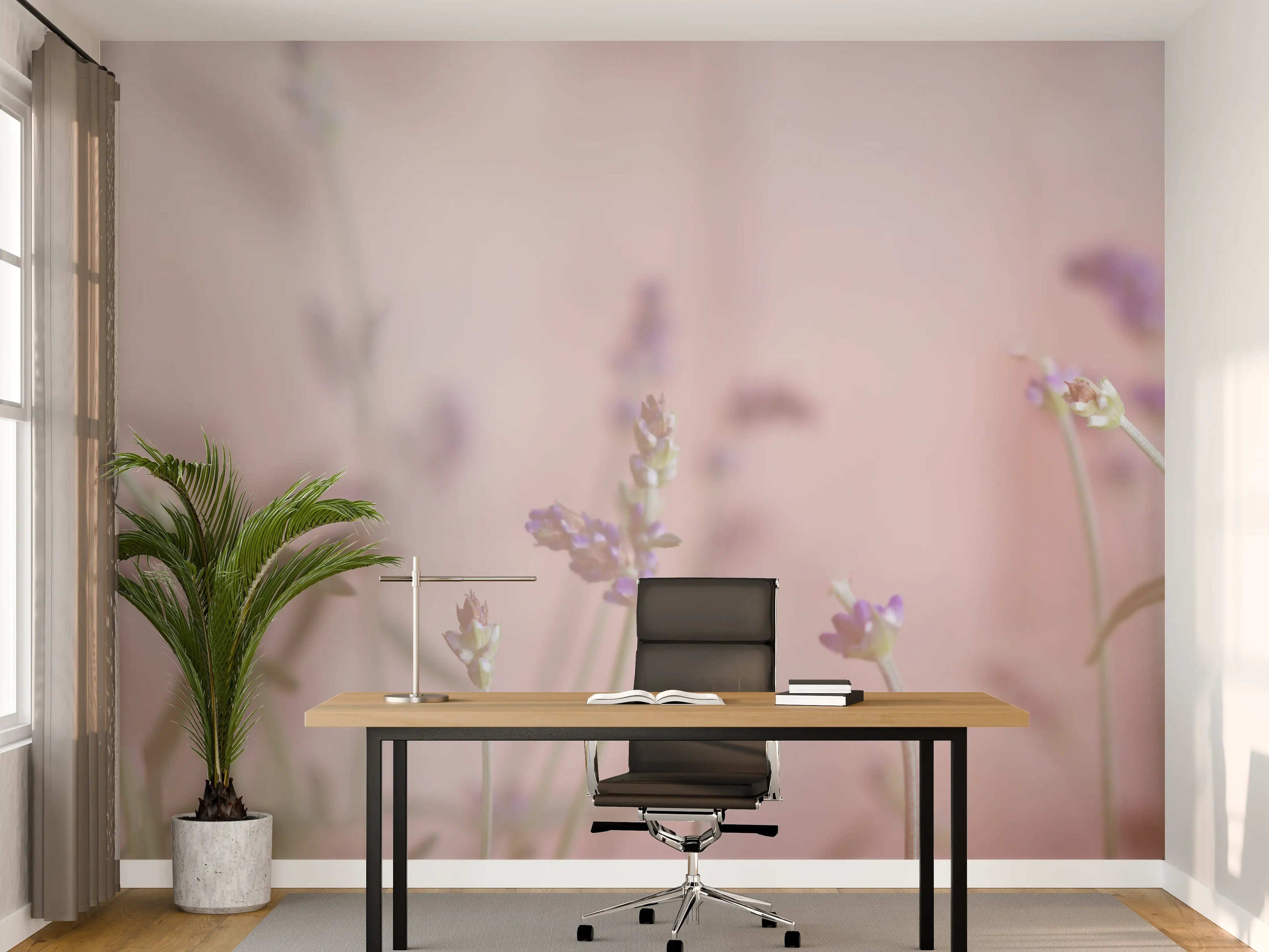 Büro Wandgestaltung - Lavendel