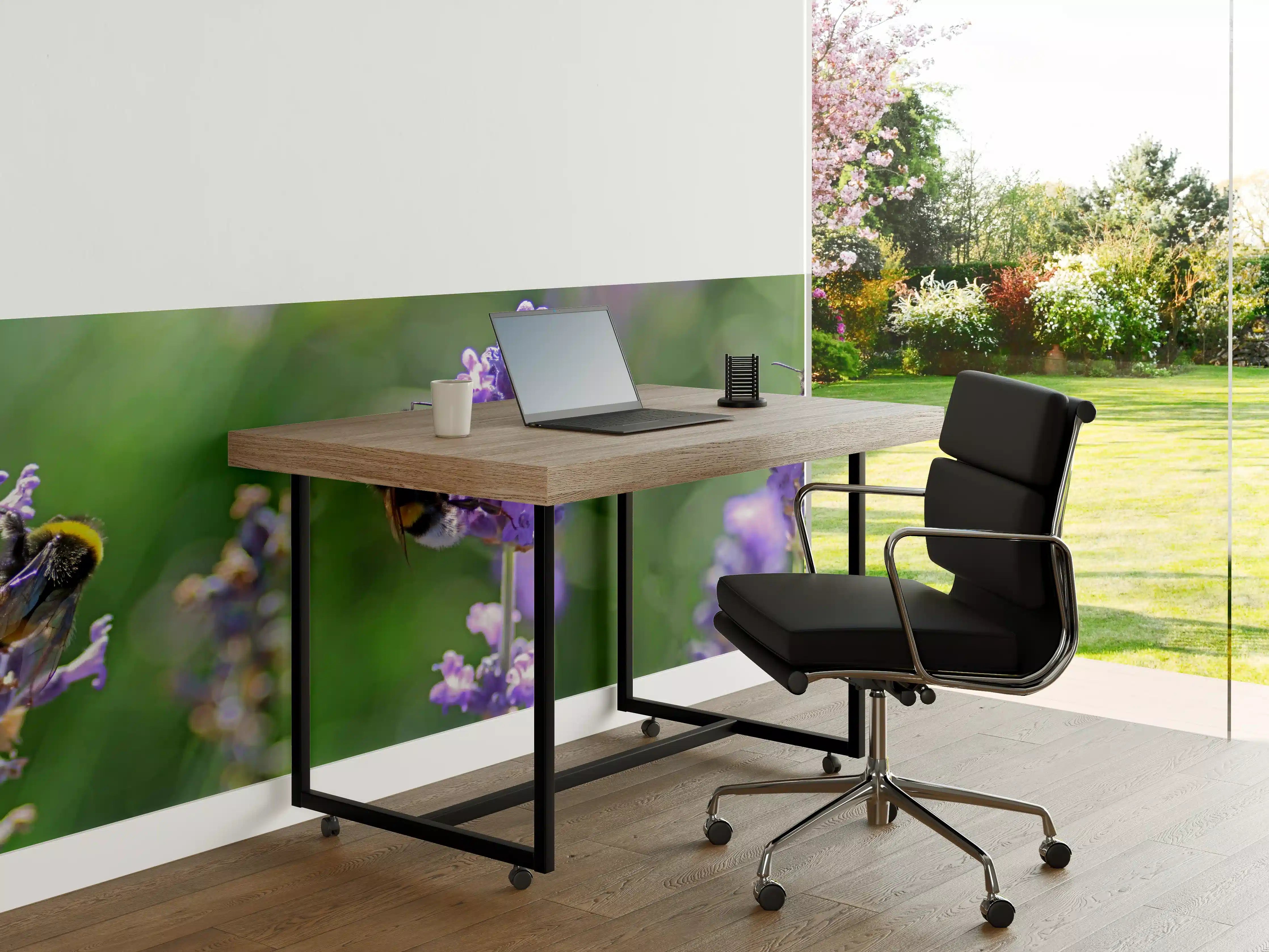 Büro Wandgestaltung - Lavendelblüten mit Hummeln