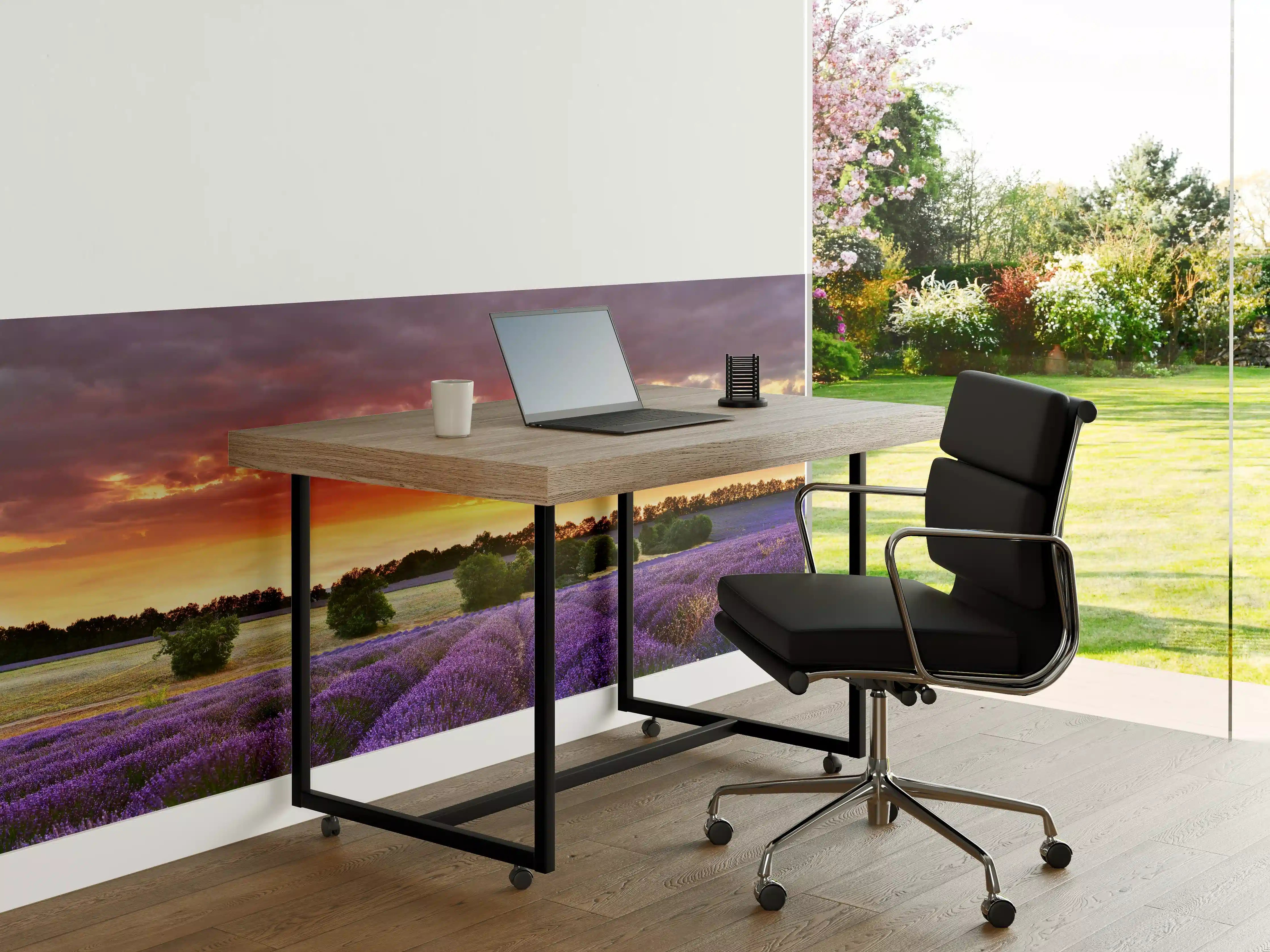 Büro Wandgestaltung - Lavendelfeld bei Sonnenuntergang