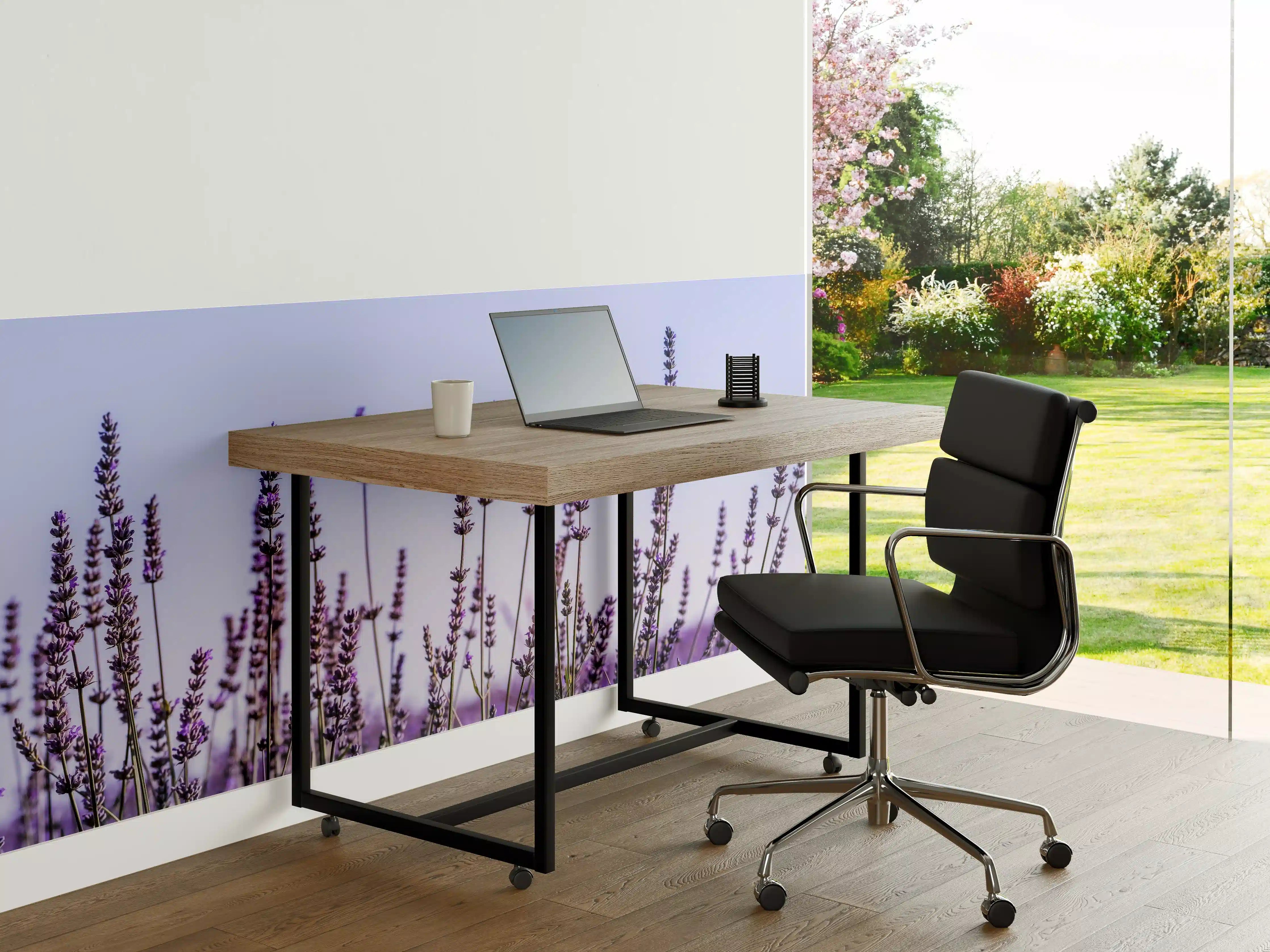 Büro Wandgestaltung - Lavendelfeld in Lila-Blau