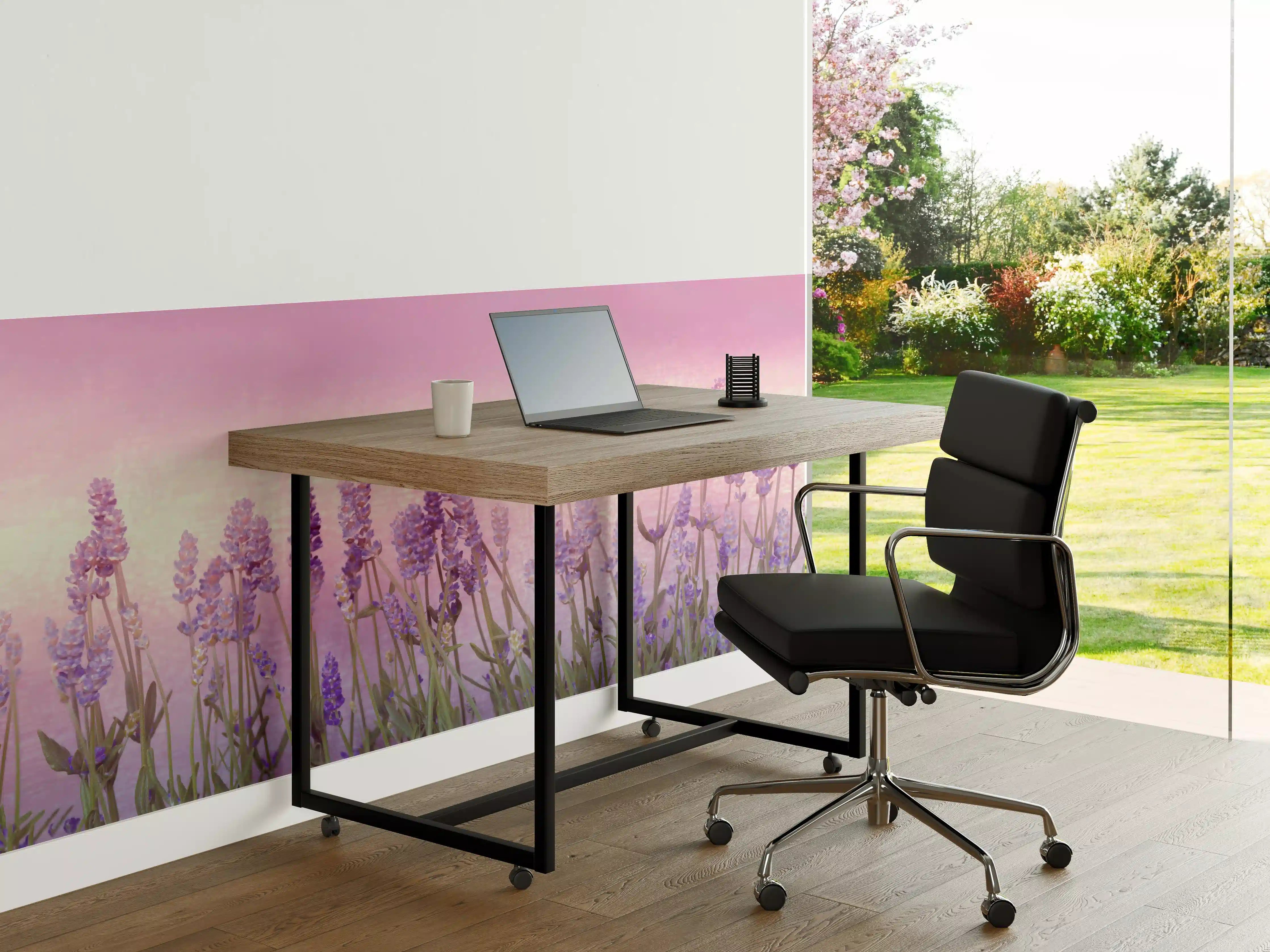 Büro Wandgestaltung - Lavendelwiese Rosa-Lila