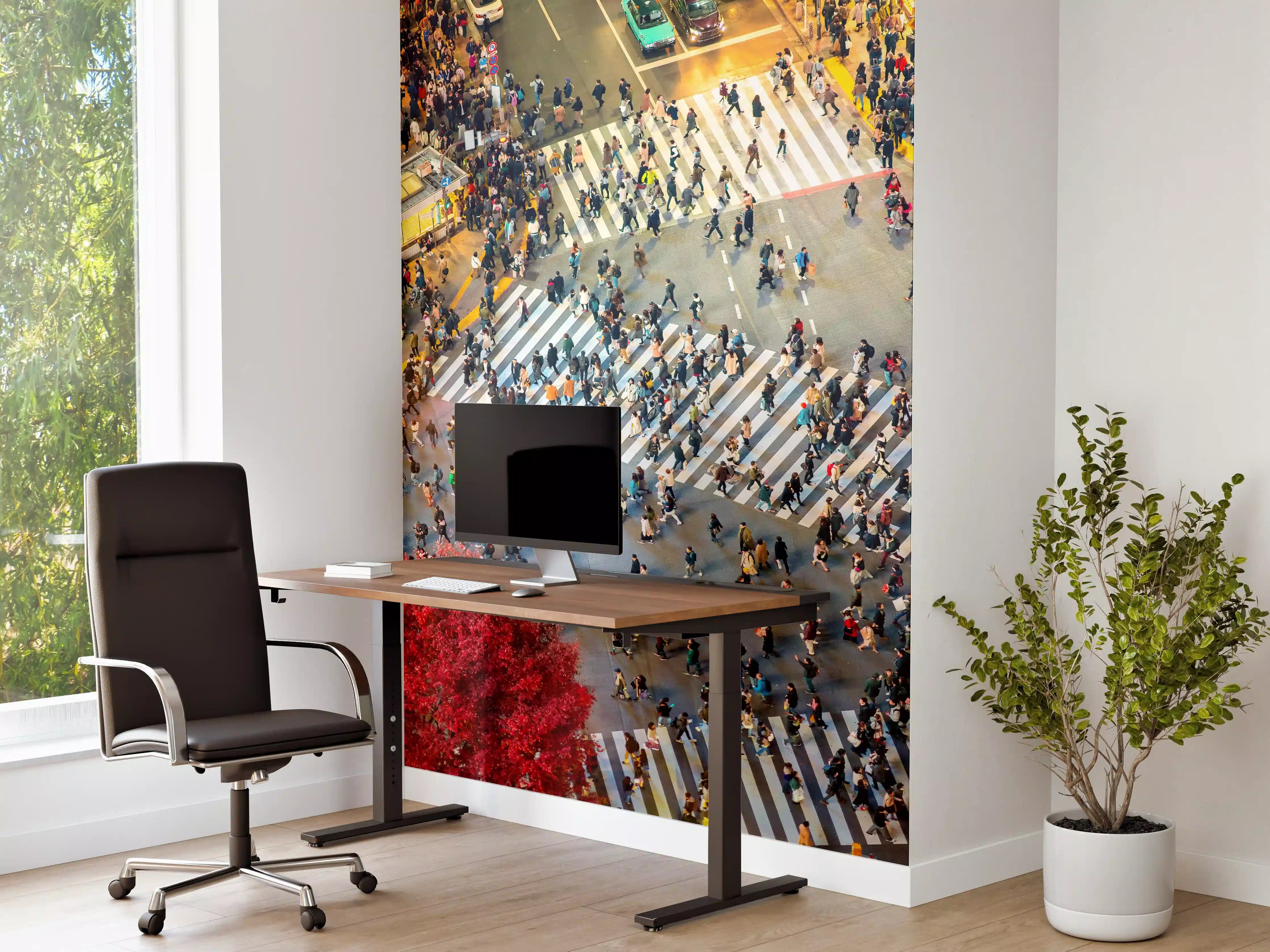 Büro Wandgestaltung - Lebhafte Shibuya-Kreuzung von Oben
