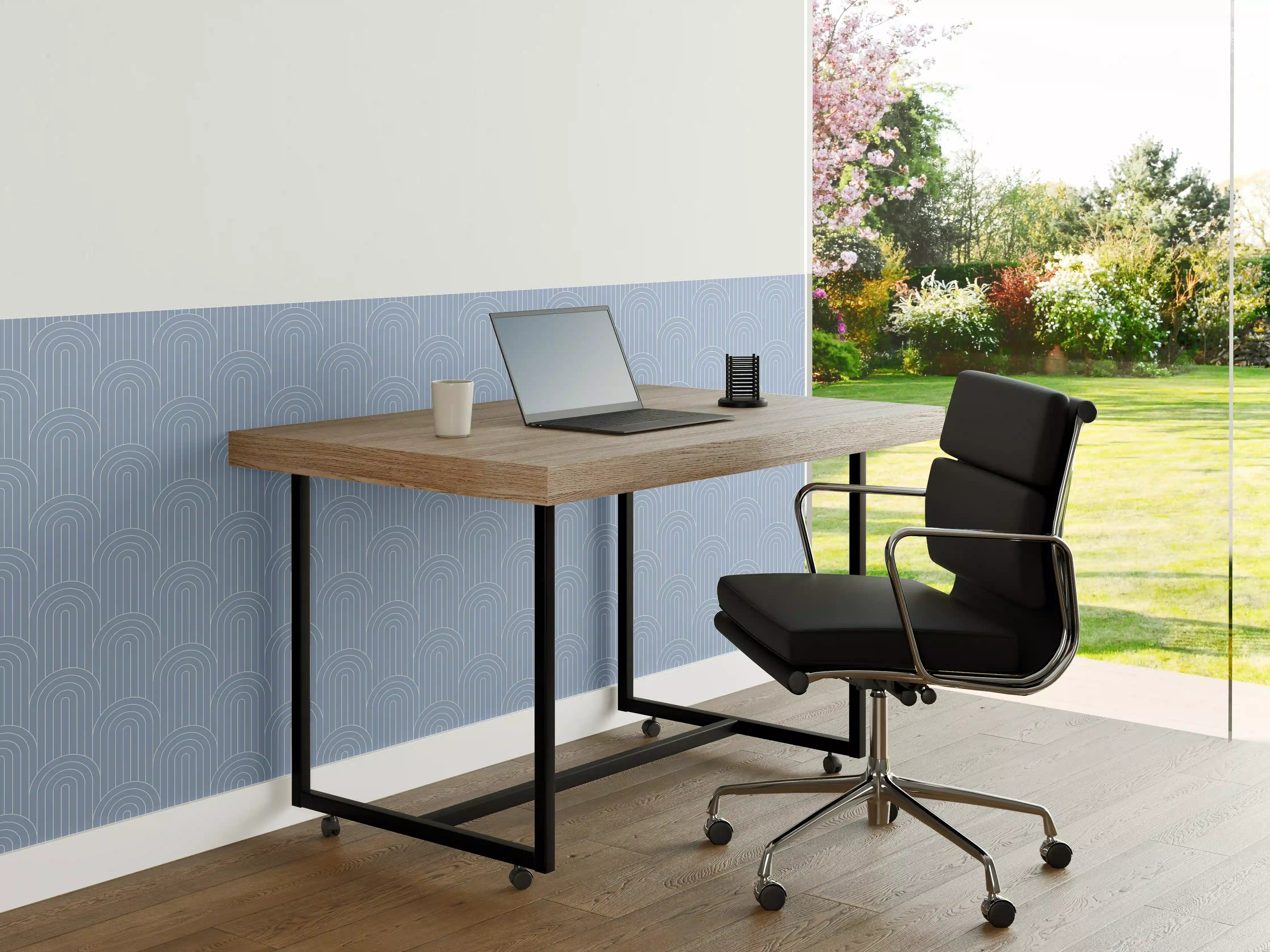 Büro Wandgestaltung - Leuchtende blauer Fliesen-Designs