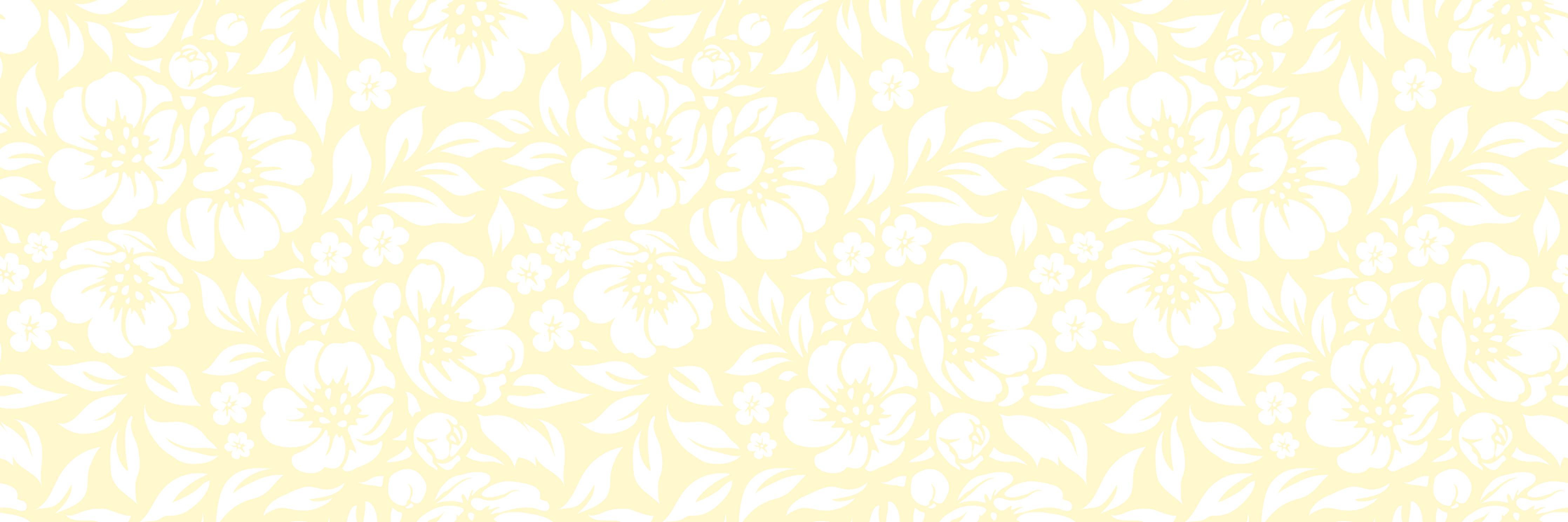 Büro Wandgestaltung-Leuchtende florale Limone-Creme Muster