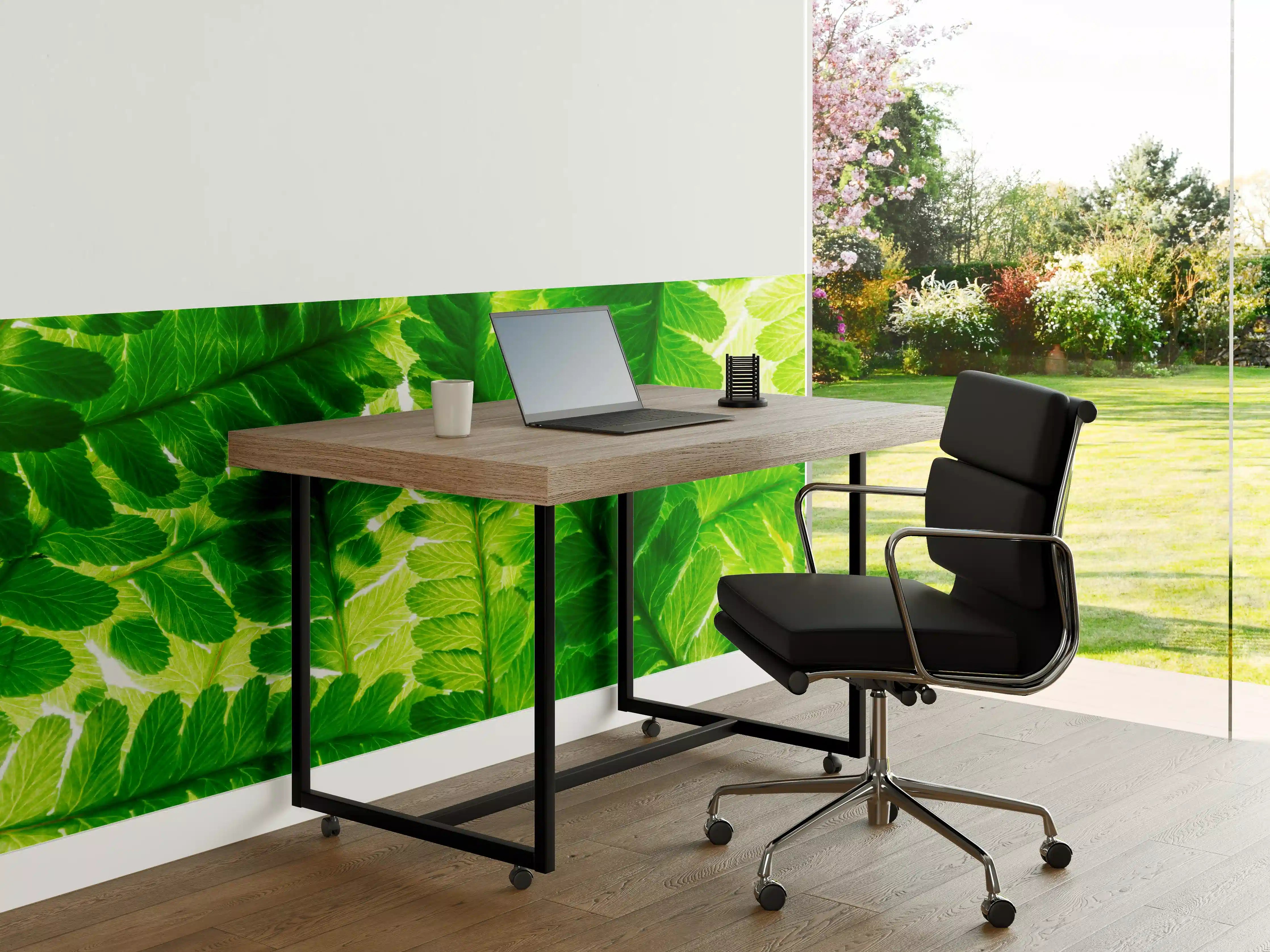 Büro Wandgestaltung - Leuchtendes Grün Blätterdach