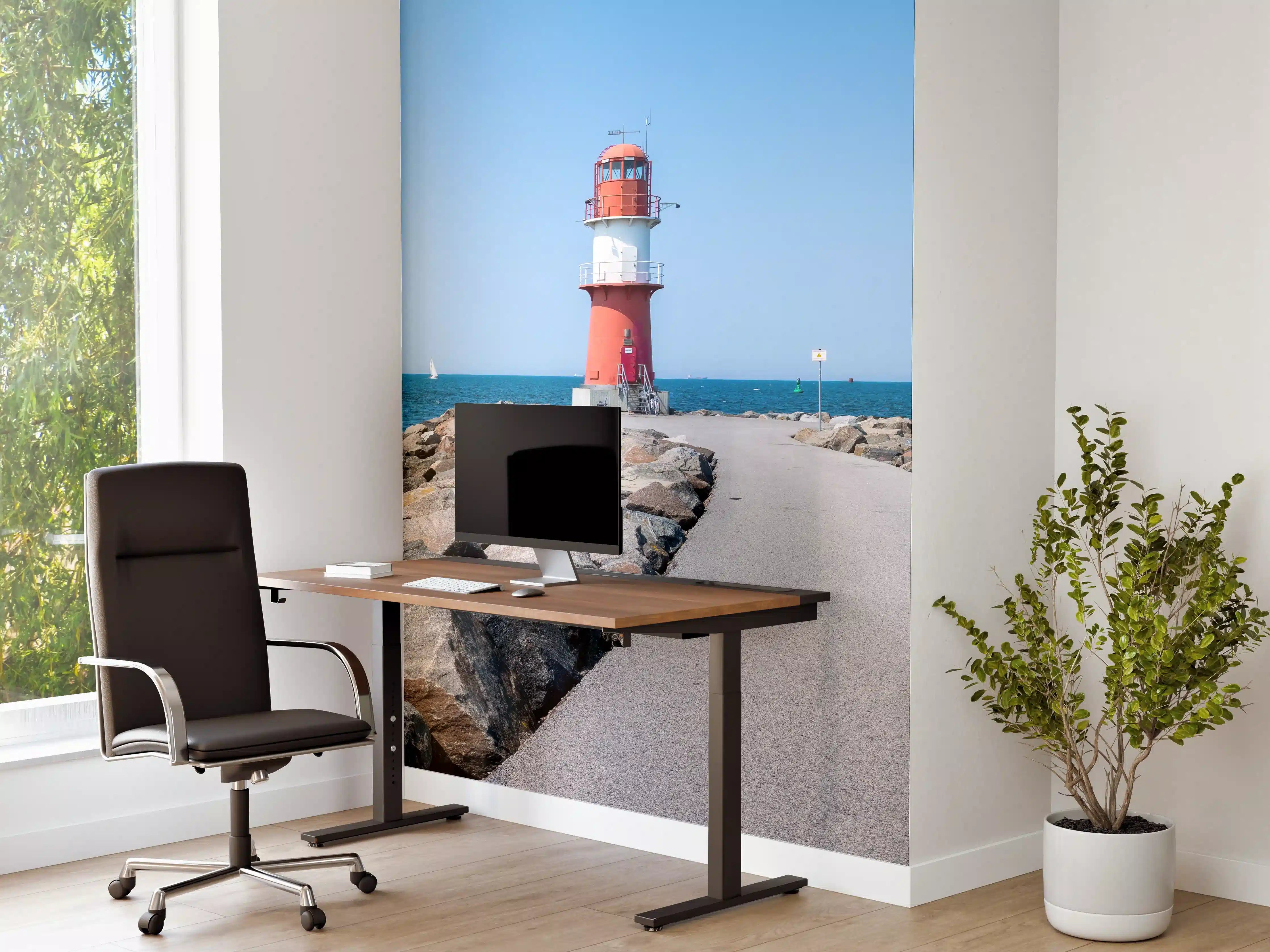 Büro Wandgestaltung - Leuchtturm am Meer