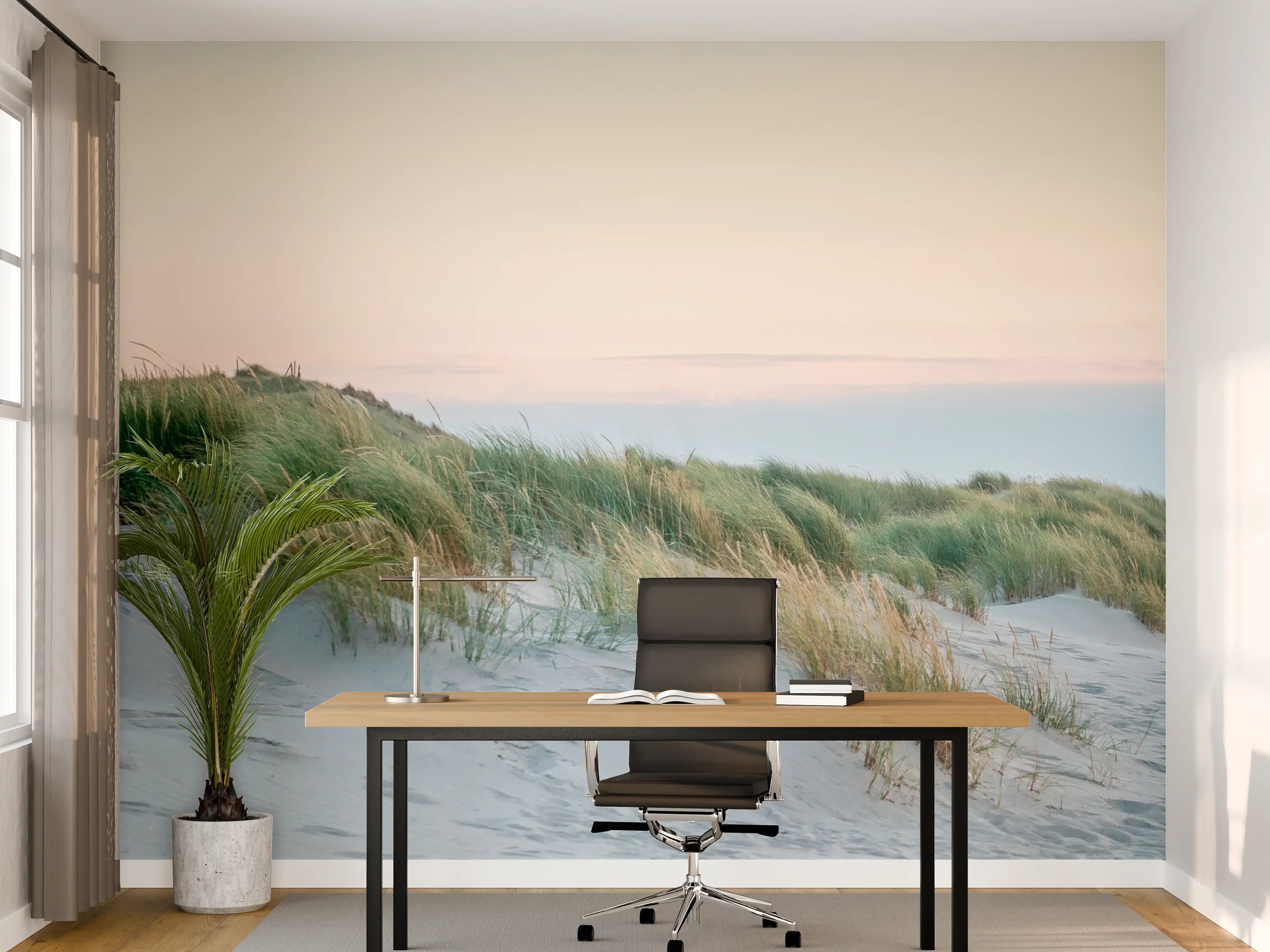 Büro Wandgestaltung - Leuchtturm im idyllischen Küstenlandschaft