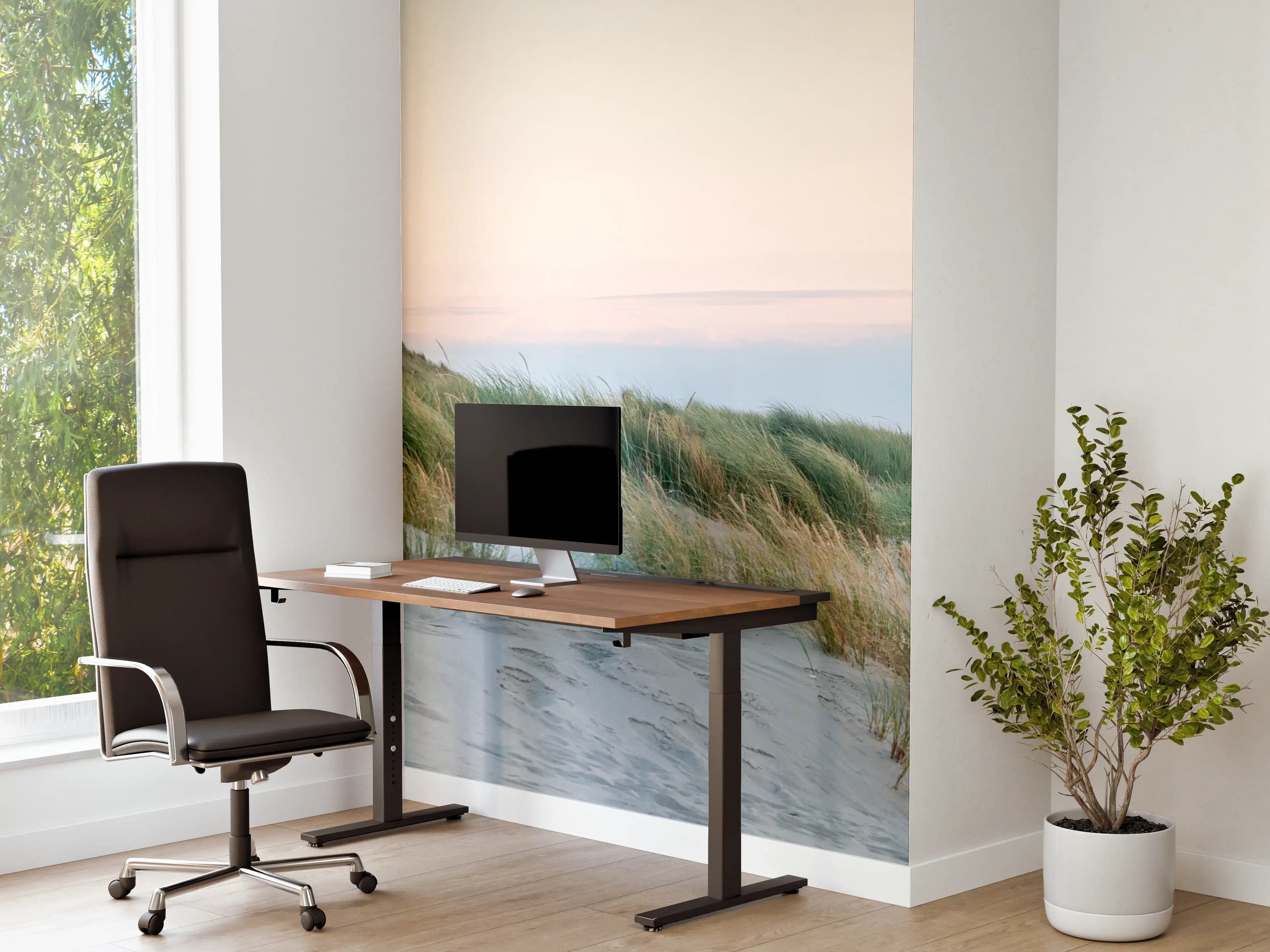 Büro Wandgestaltung - Leuchtturm im idyllischen Küstenlandschaft