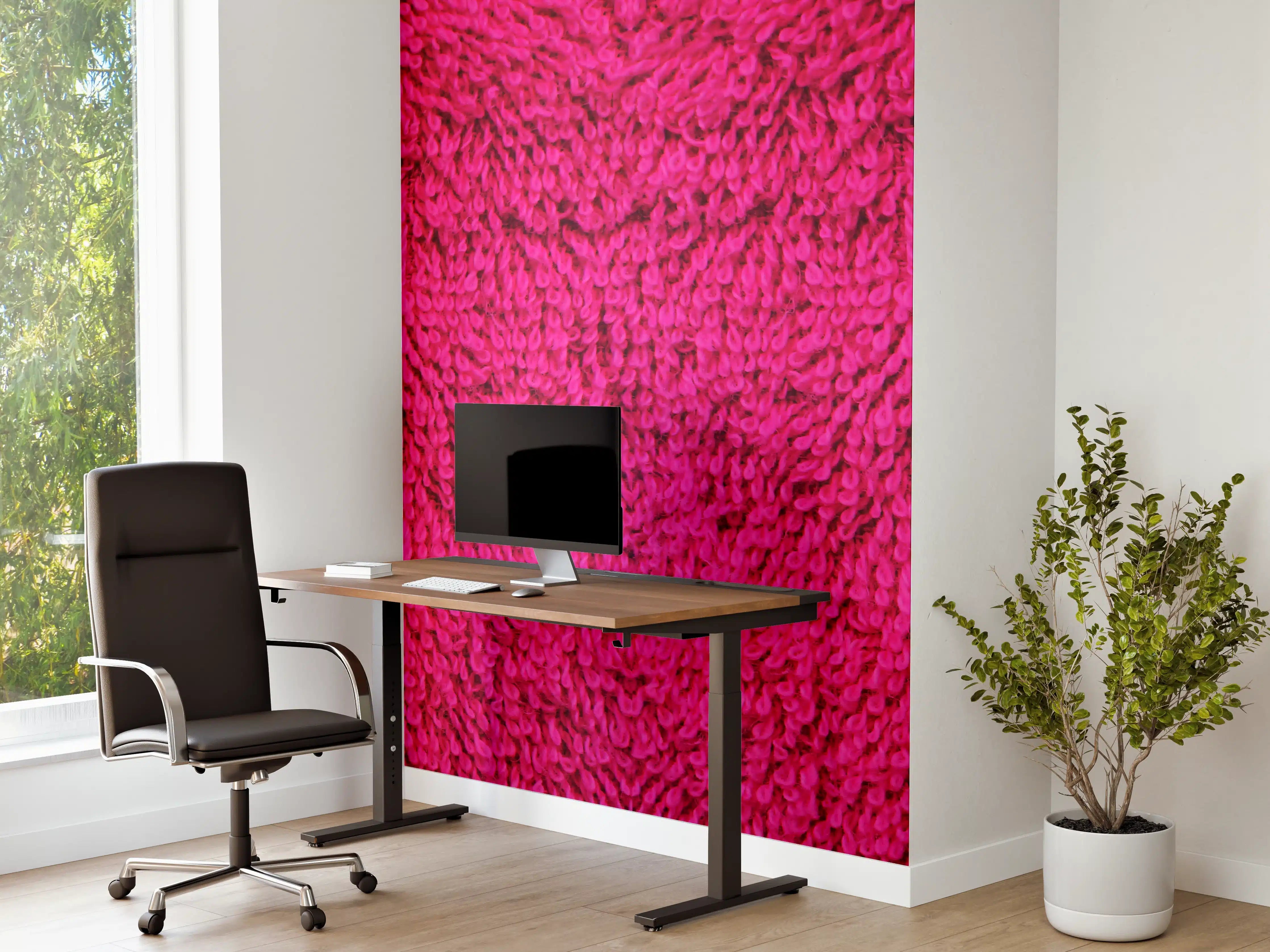 Büro Wandgestaltung - Lila Frottee Handtuch Textur