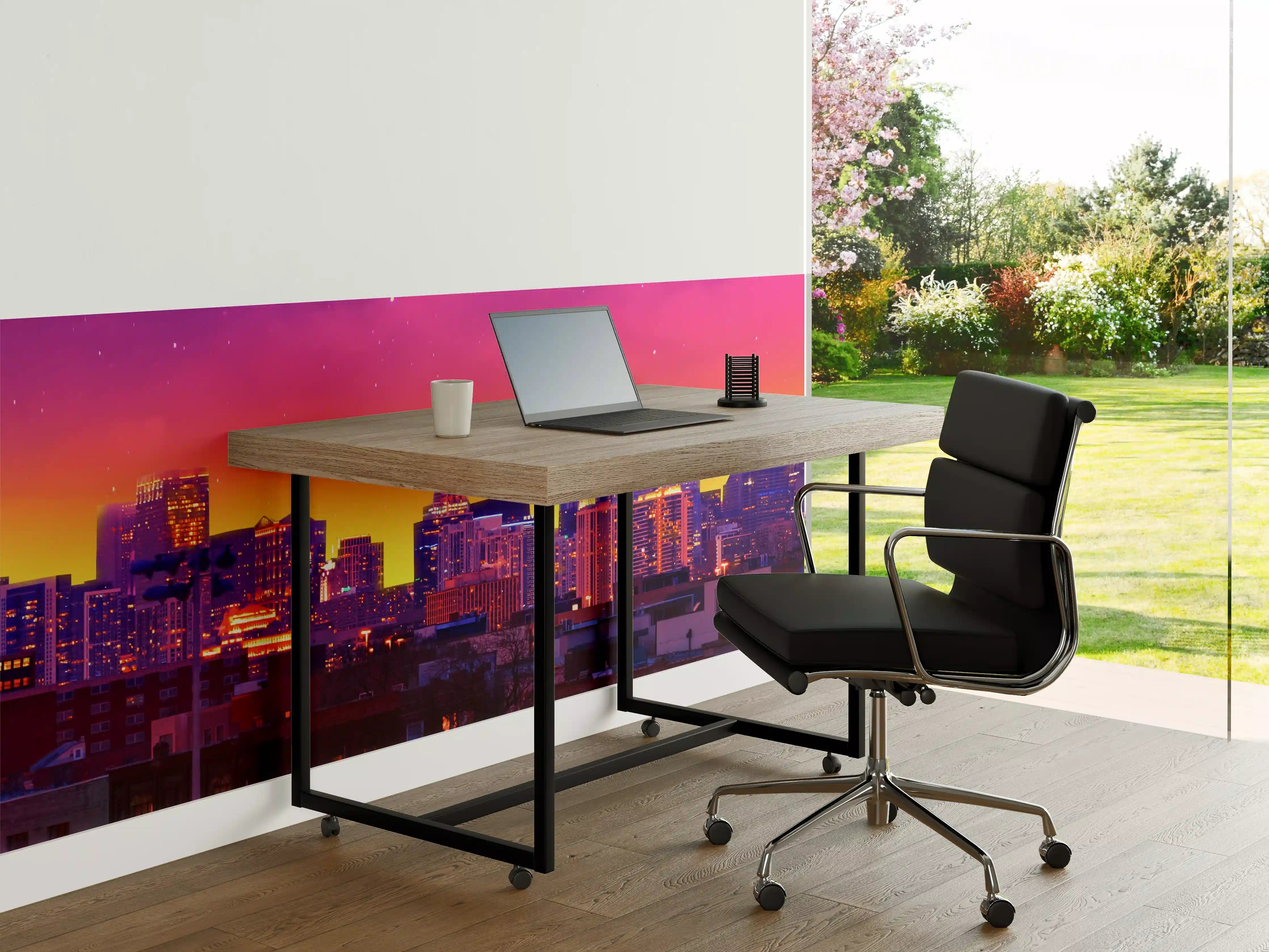 Büro Wandgestaltung - Lila-Himmel Chicago Nacht