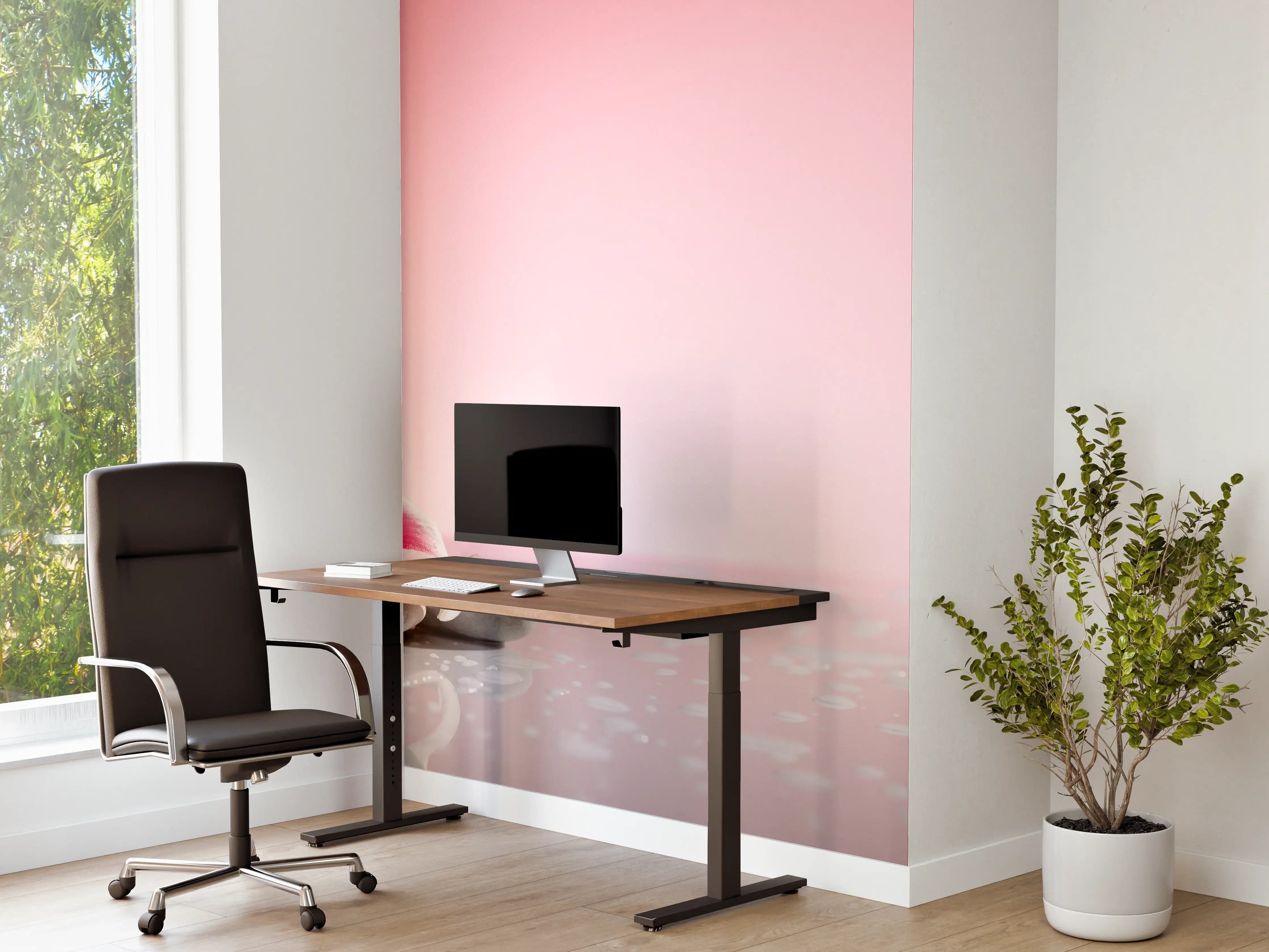 Büro Wandgestaltung - Lilie und Massagesteine