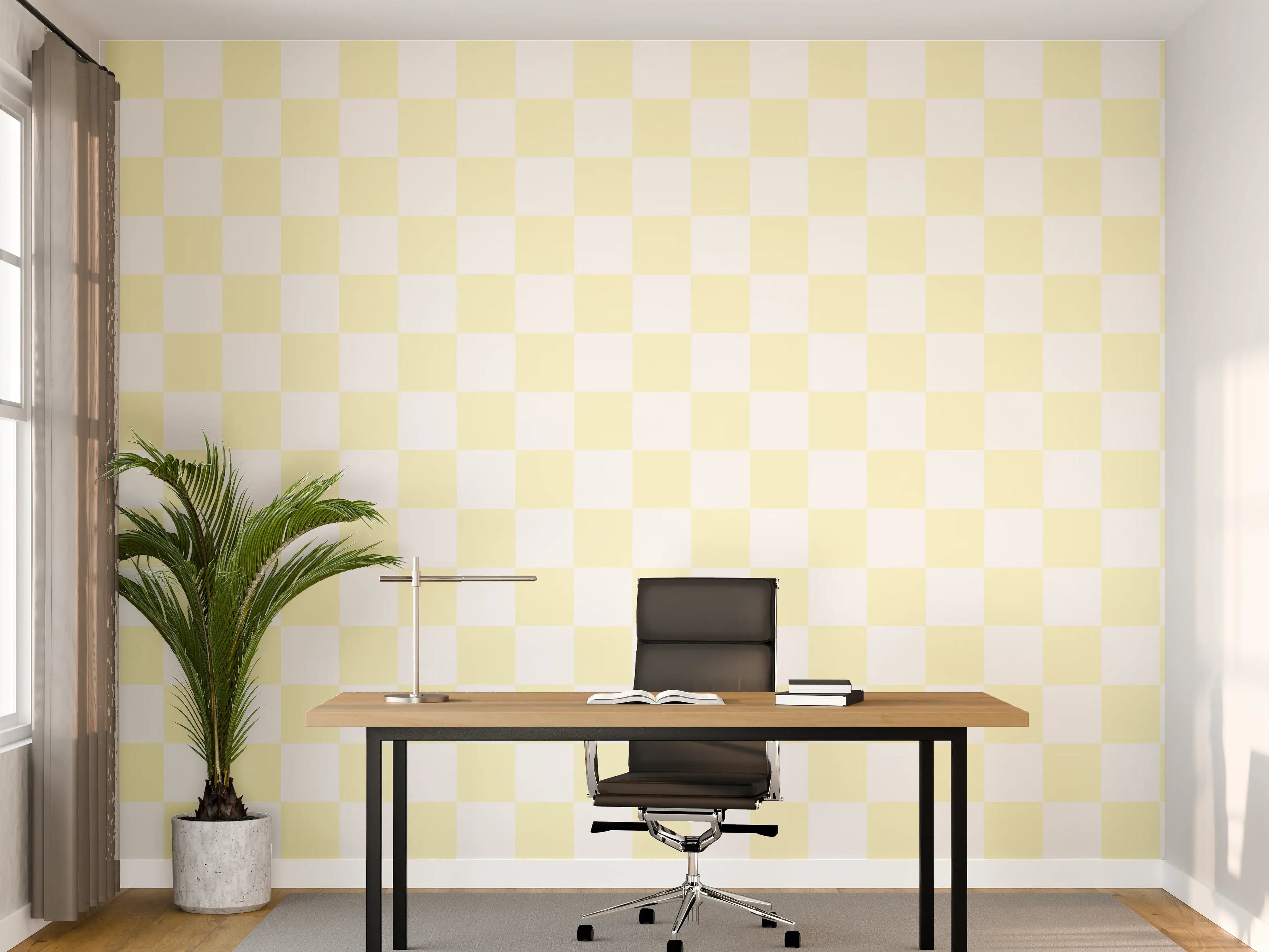 Büro Wandgestaltung - Limone Crema - Retro Fliesen