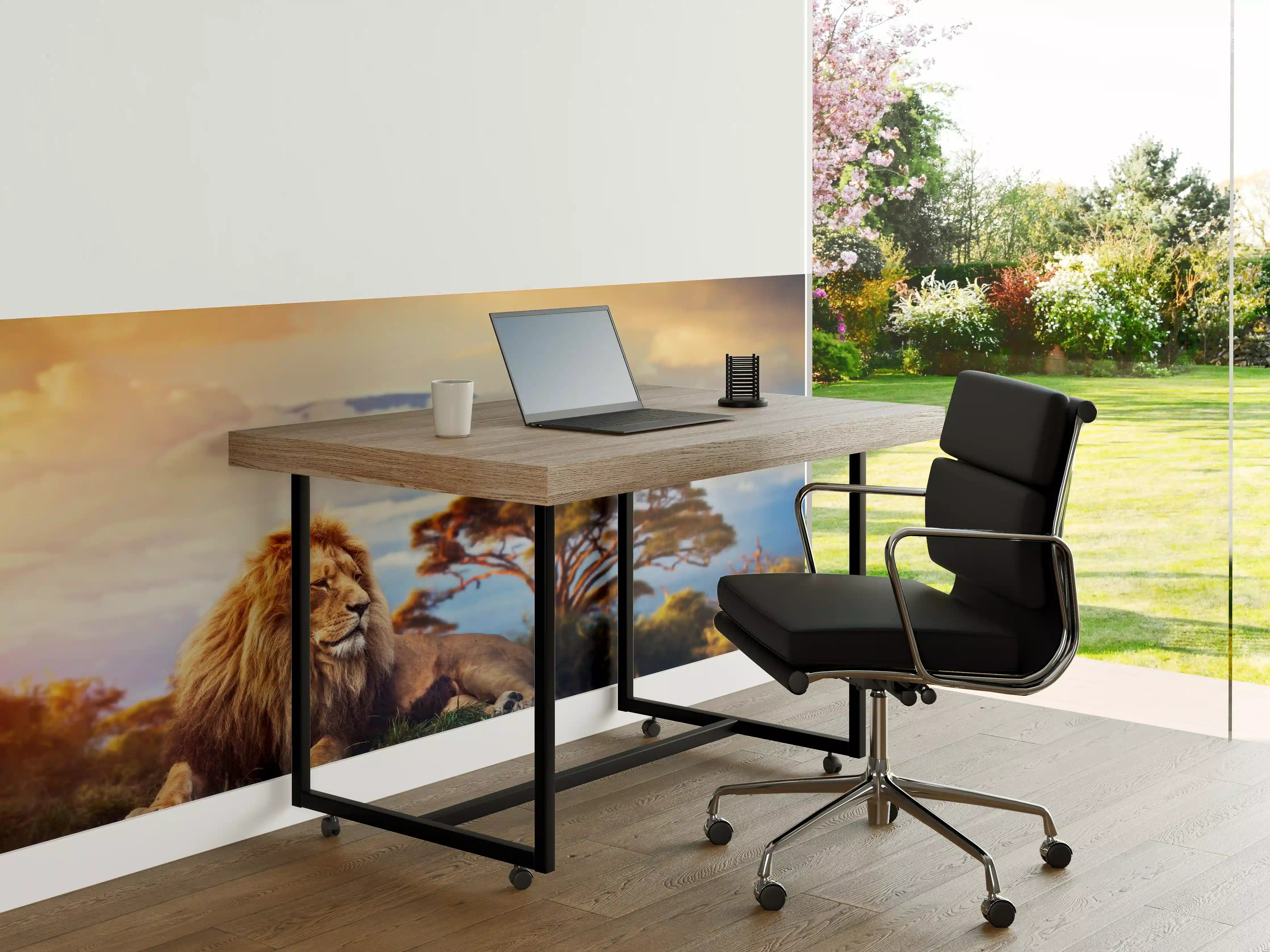 Büro Wandgestaltung - Löwe bei Sonnenuntergang