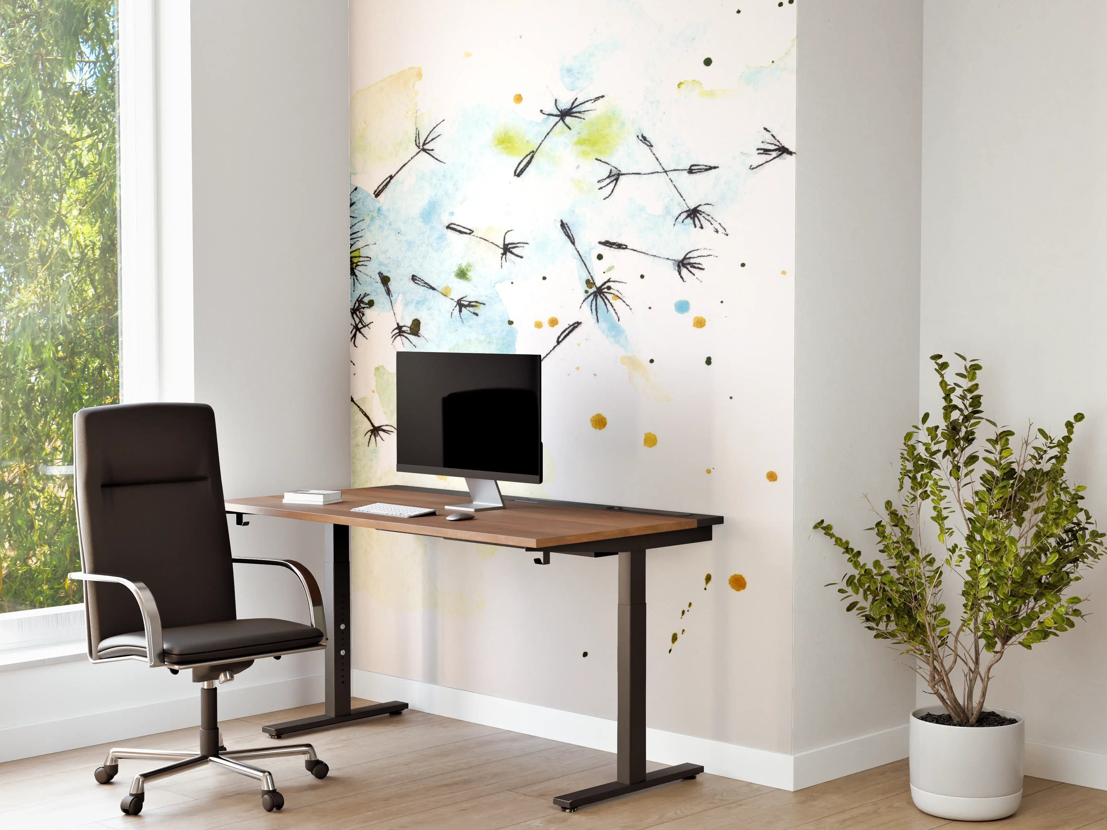 Büro Wandgestaltung - Löwenzahn Aquarell