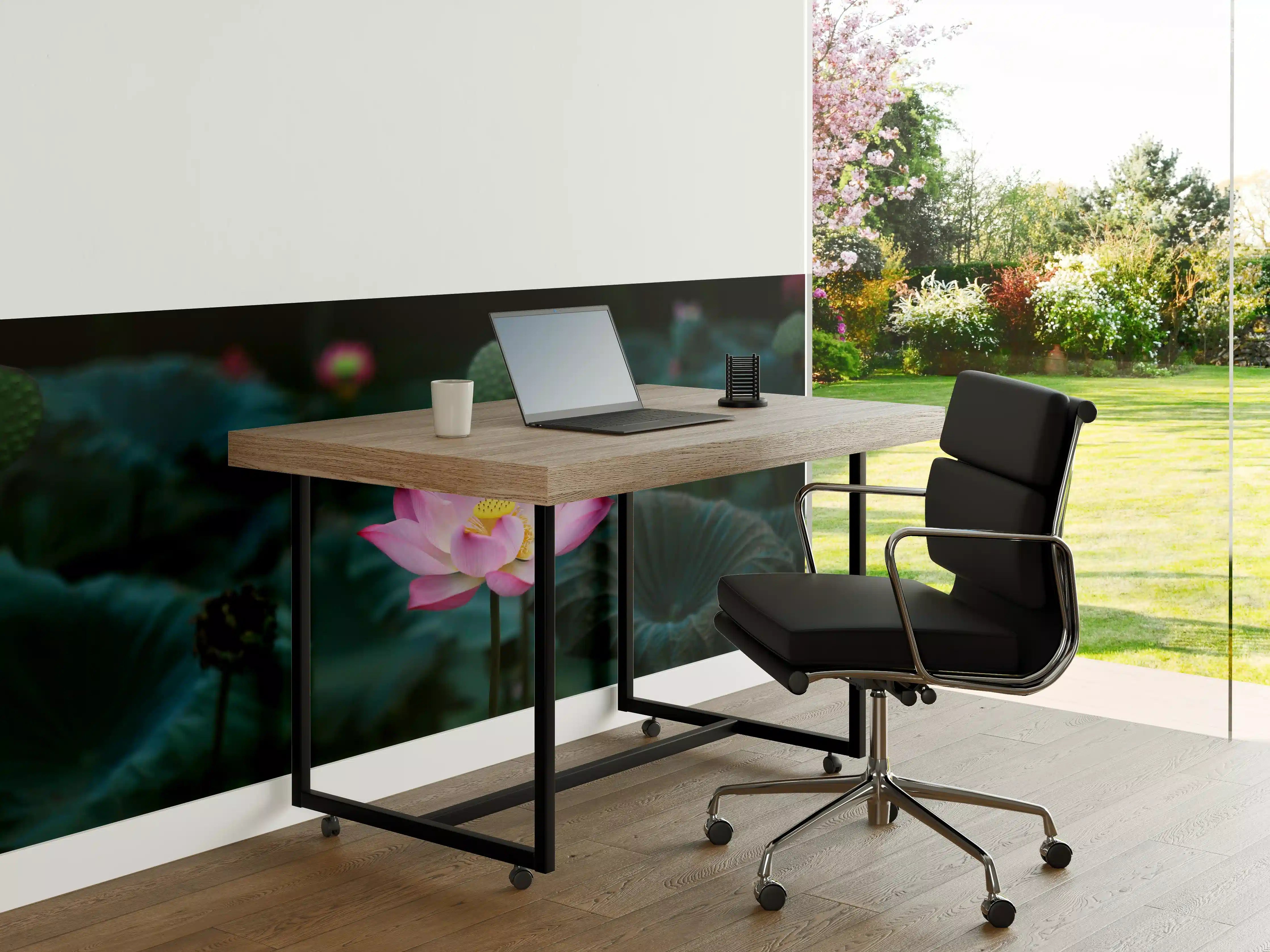Büro Wandgestaltung - Lotosblume im Garten