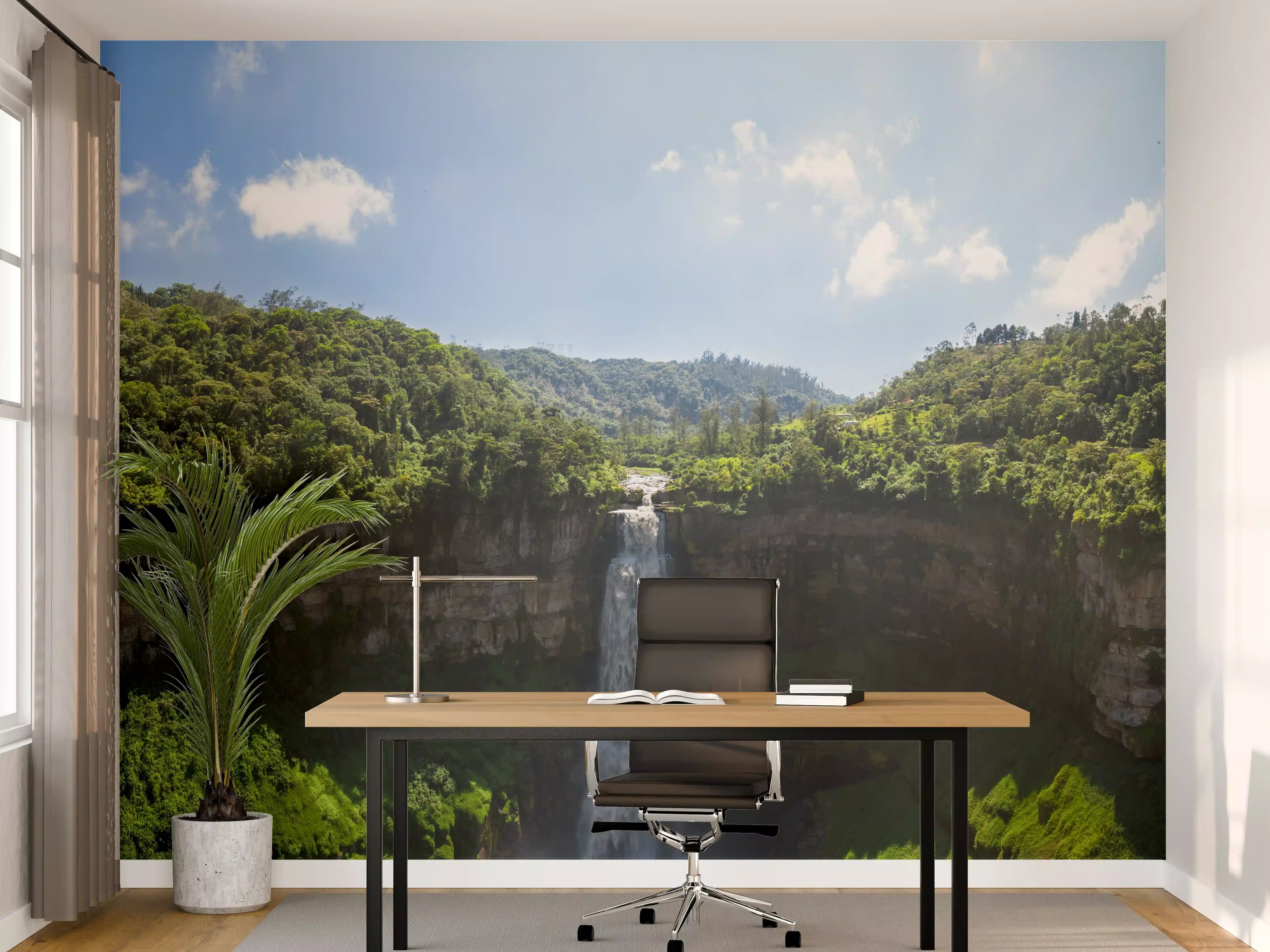 Büro Wandgestaltung - Luftaufnahme von El Salto de Tequendama