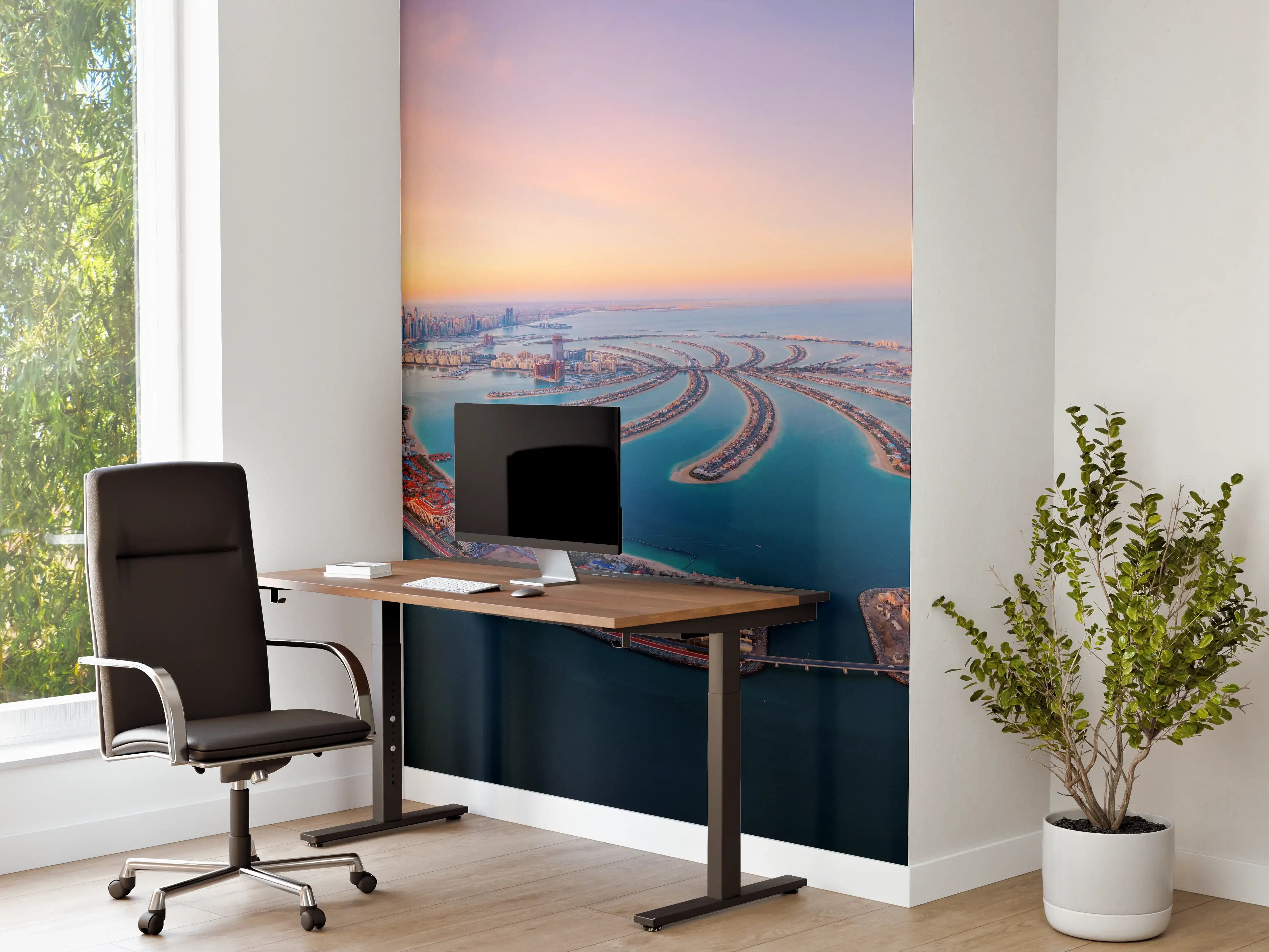 Büro Wandgestaltung - Luftaufnahme von Palm Jumeirah