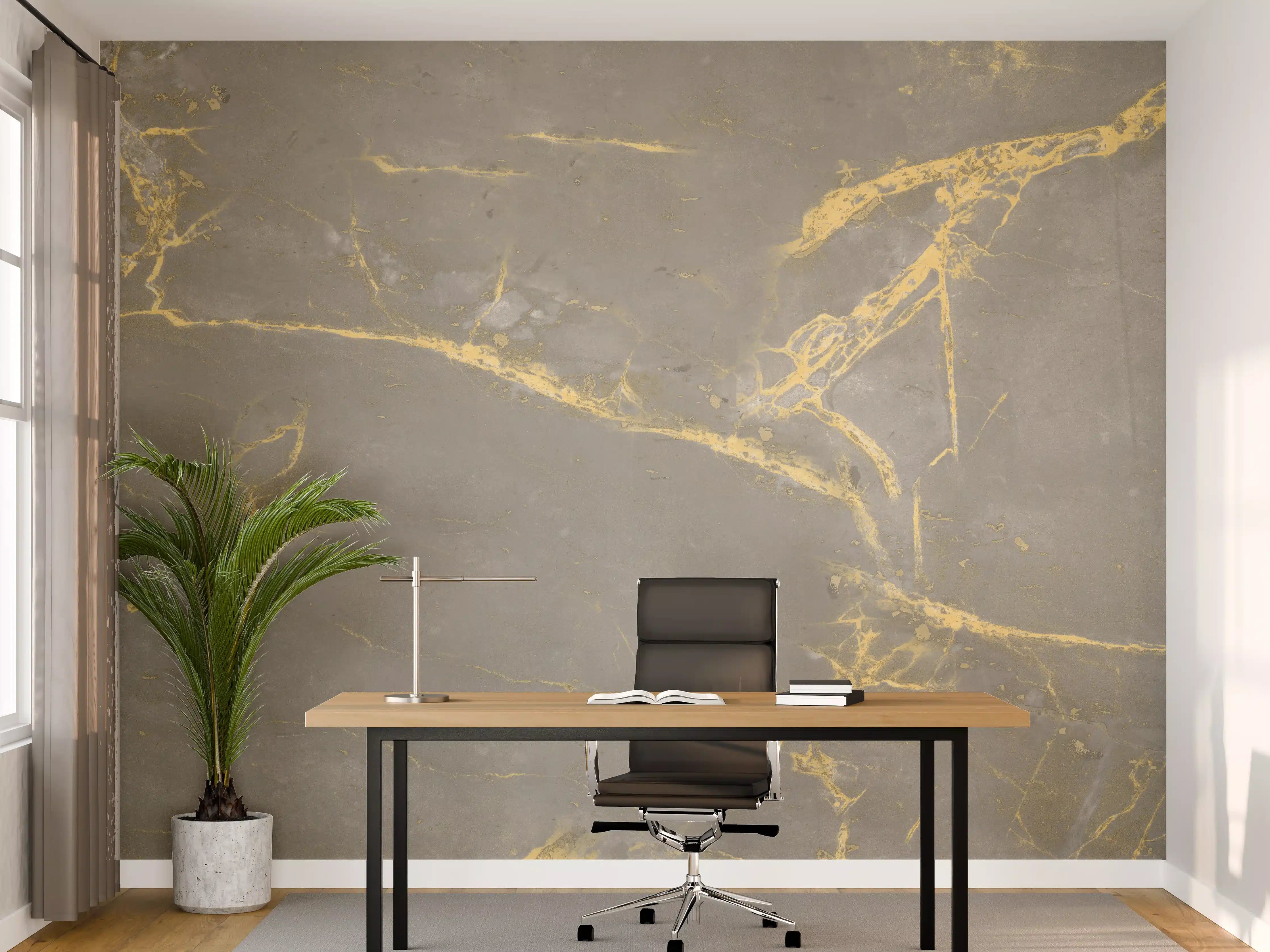 Büro Wandgestaltung - Luxuriöse Goldmarmor-Textur