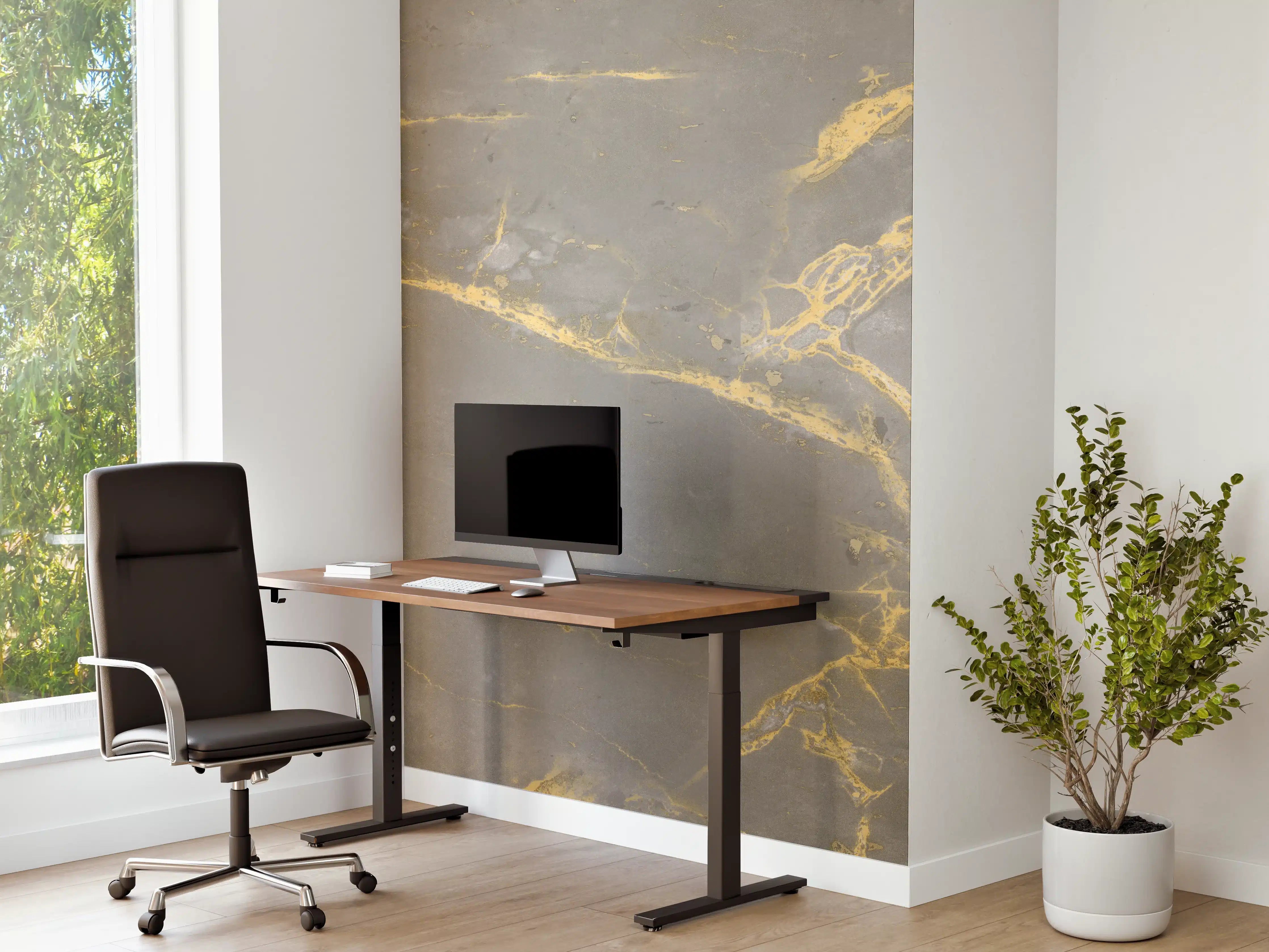 Büro Wandgestaltung - Luxuriöse Goldmarmor-Textur
