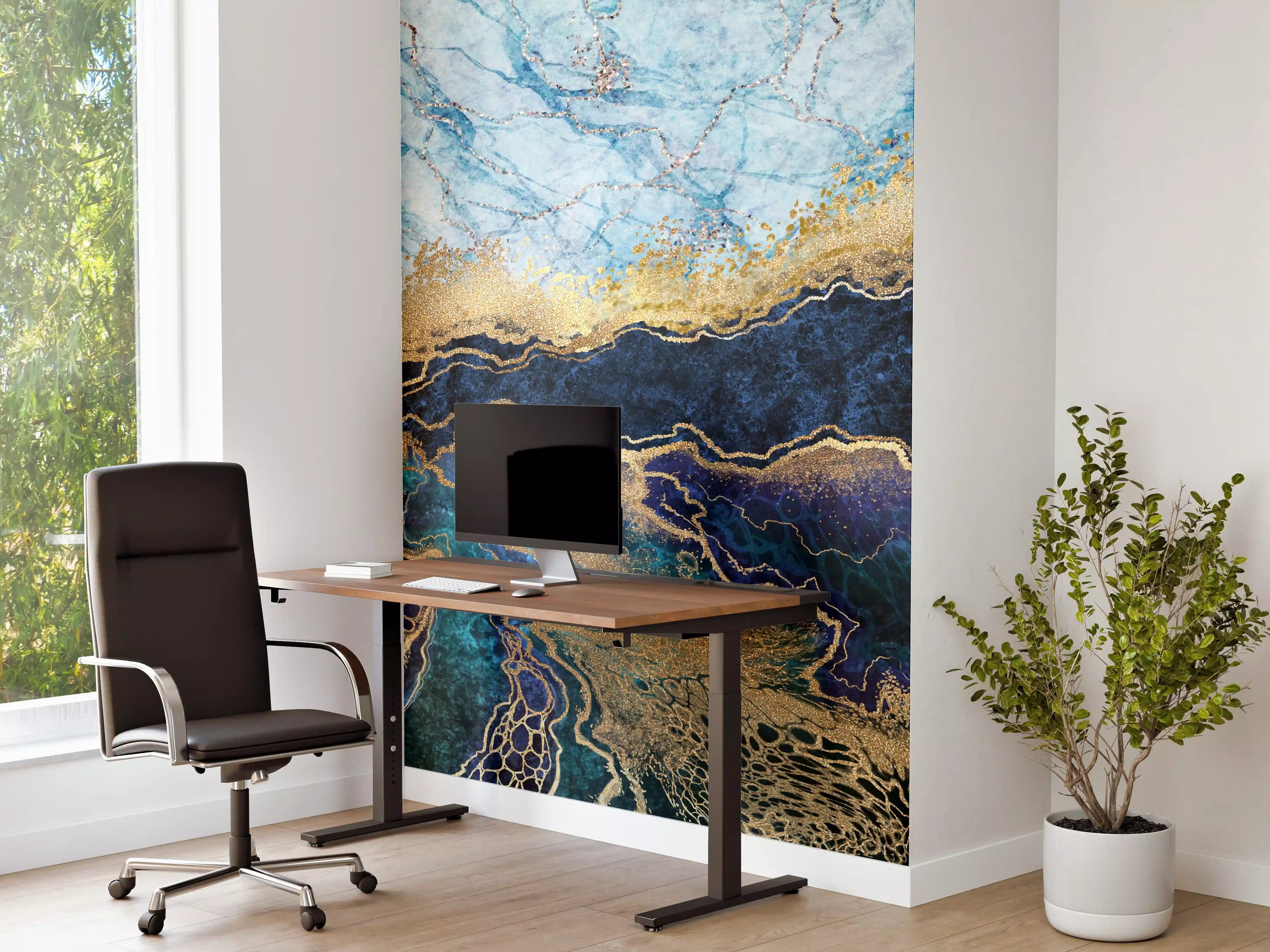 Büro Wandgestaltung - Luxuriöse Marmor-Design Wanddekoration