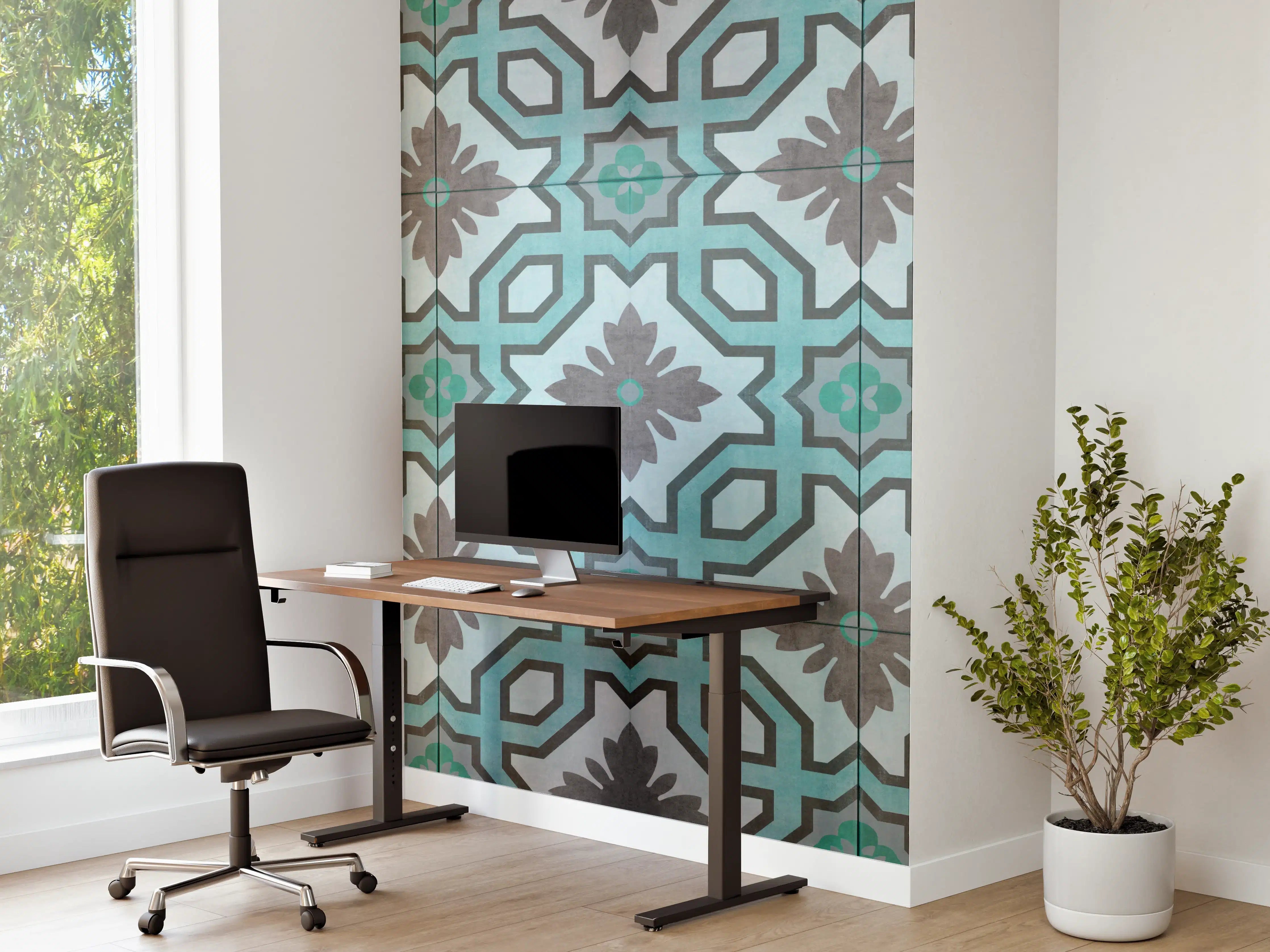 Büro Wandgestaltung - Luxuriöse türkise Fliesen