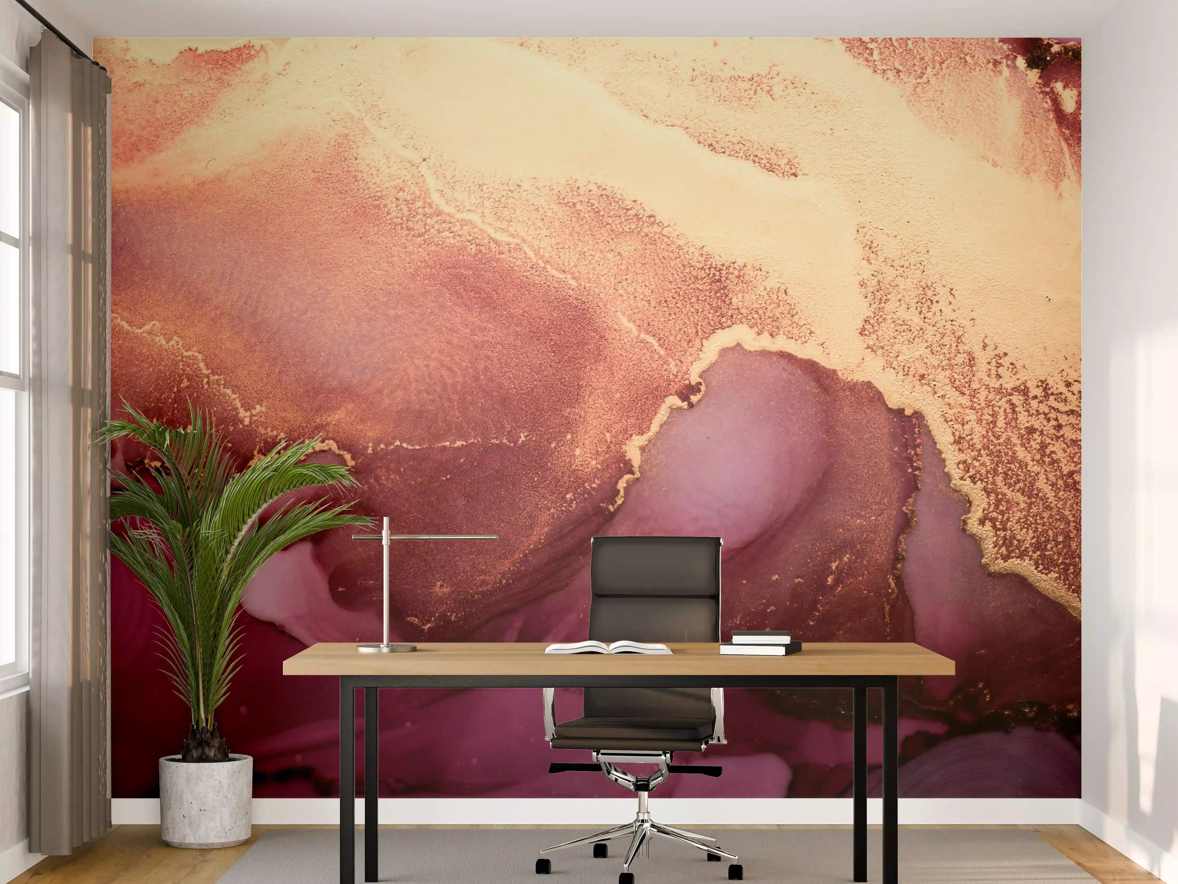 Büro Wandgestaltung - Luxuriöser Hintergrund - Alkoholtinten-Technik