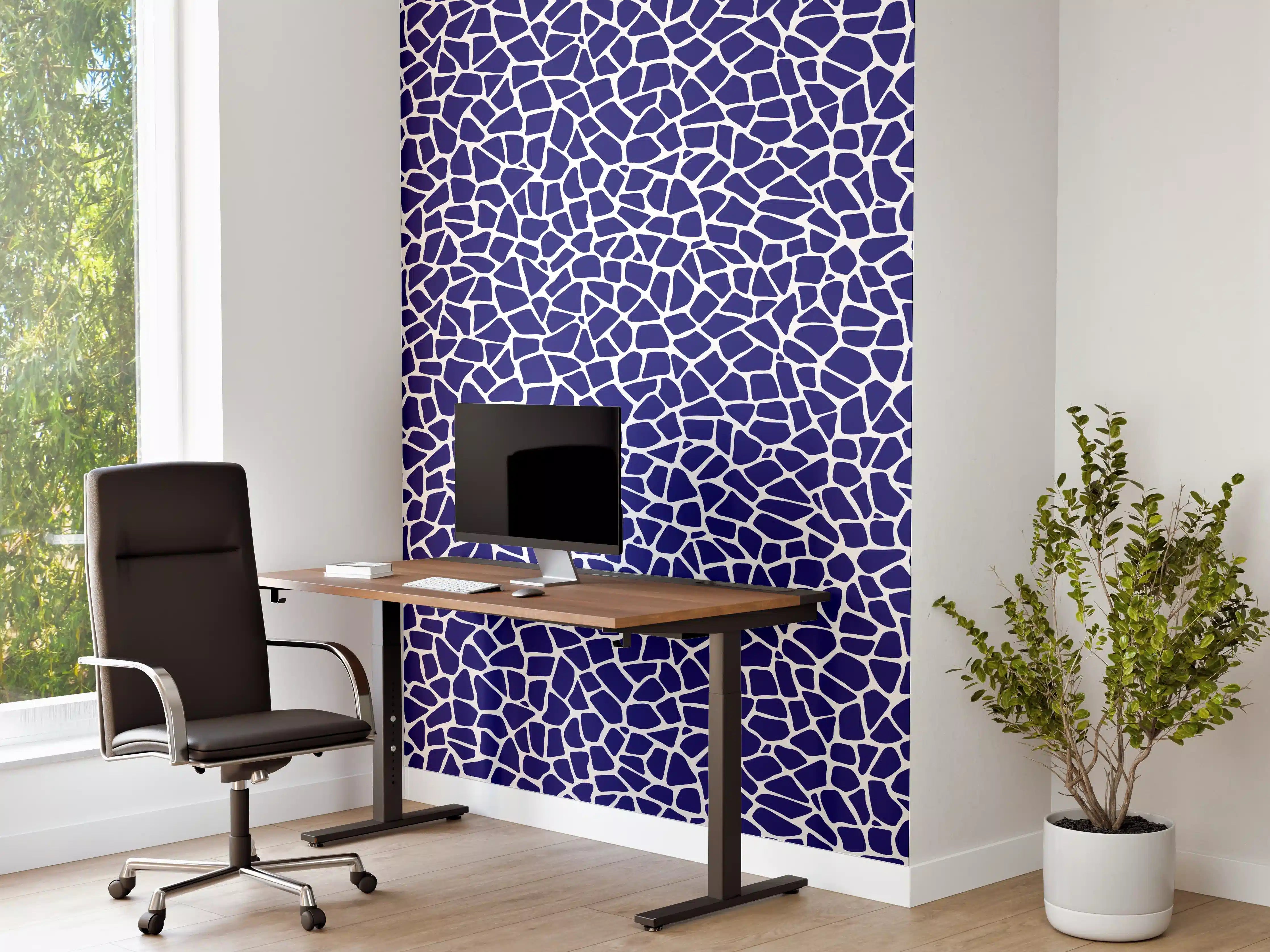 Büro Wandgestaltung - Luxus-Blau-Grau-Mosaikfliese