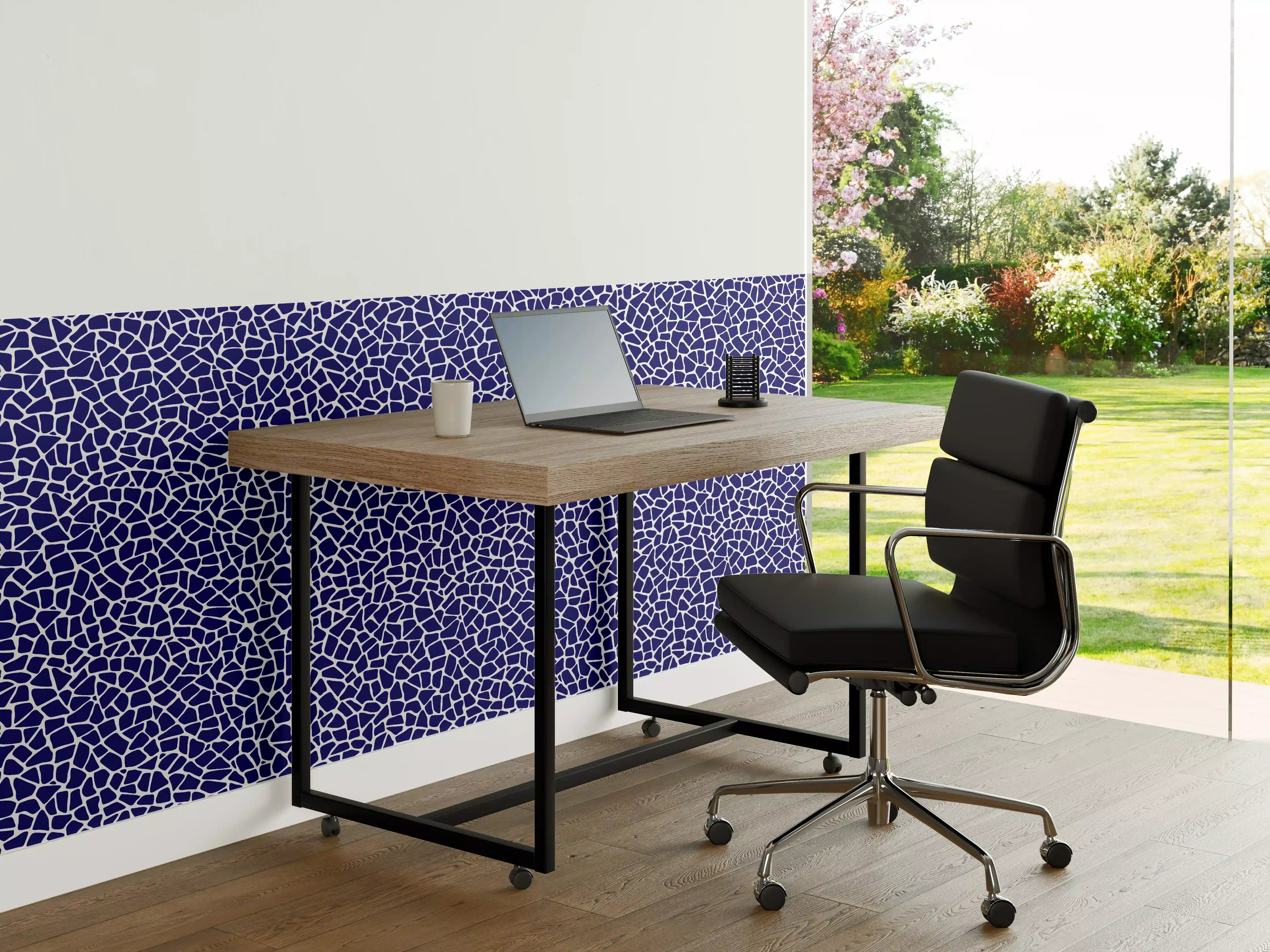 Büro Wandgestaltung - Luxus-Blau-Grau-Mosaikfliese