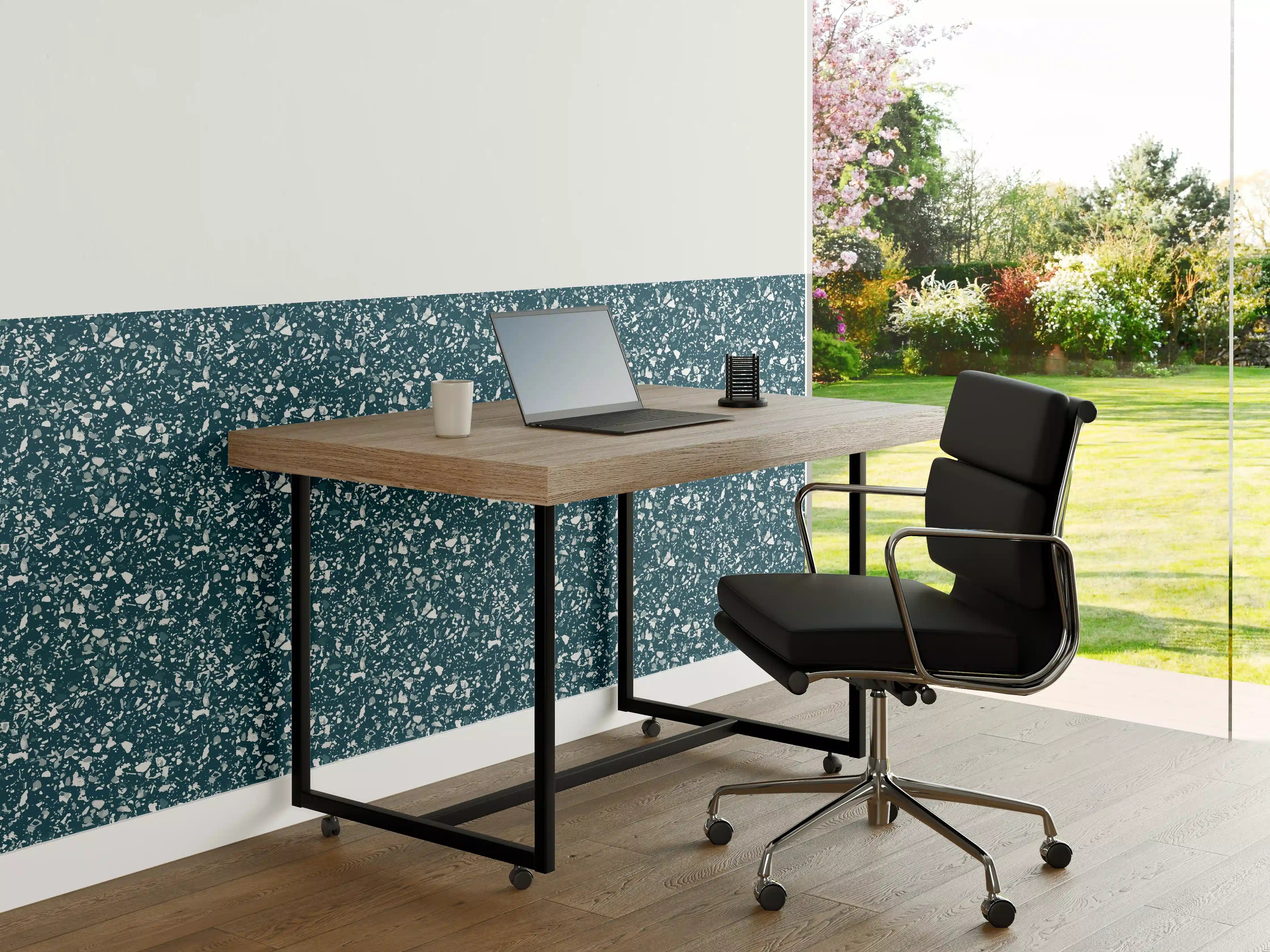 Büro Wandgestaltung - Luxus-Blau-Petrol-Marmor-Textur