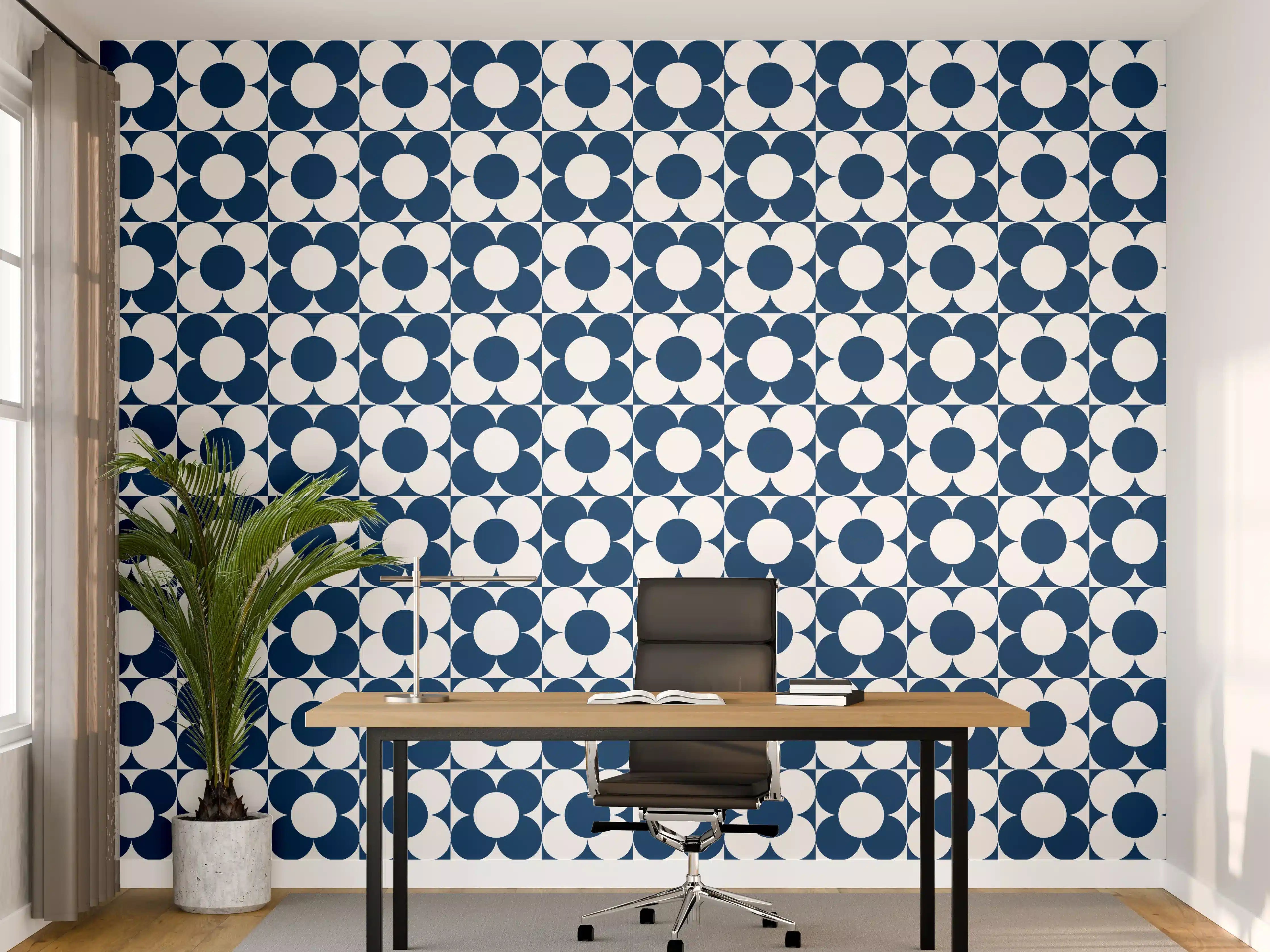 Büro Wandgestaltung - Luxus-Blauton-Wandgestaltung