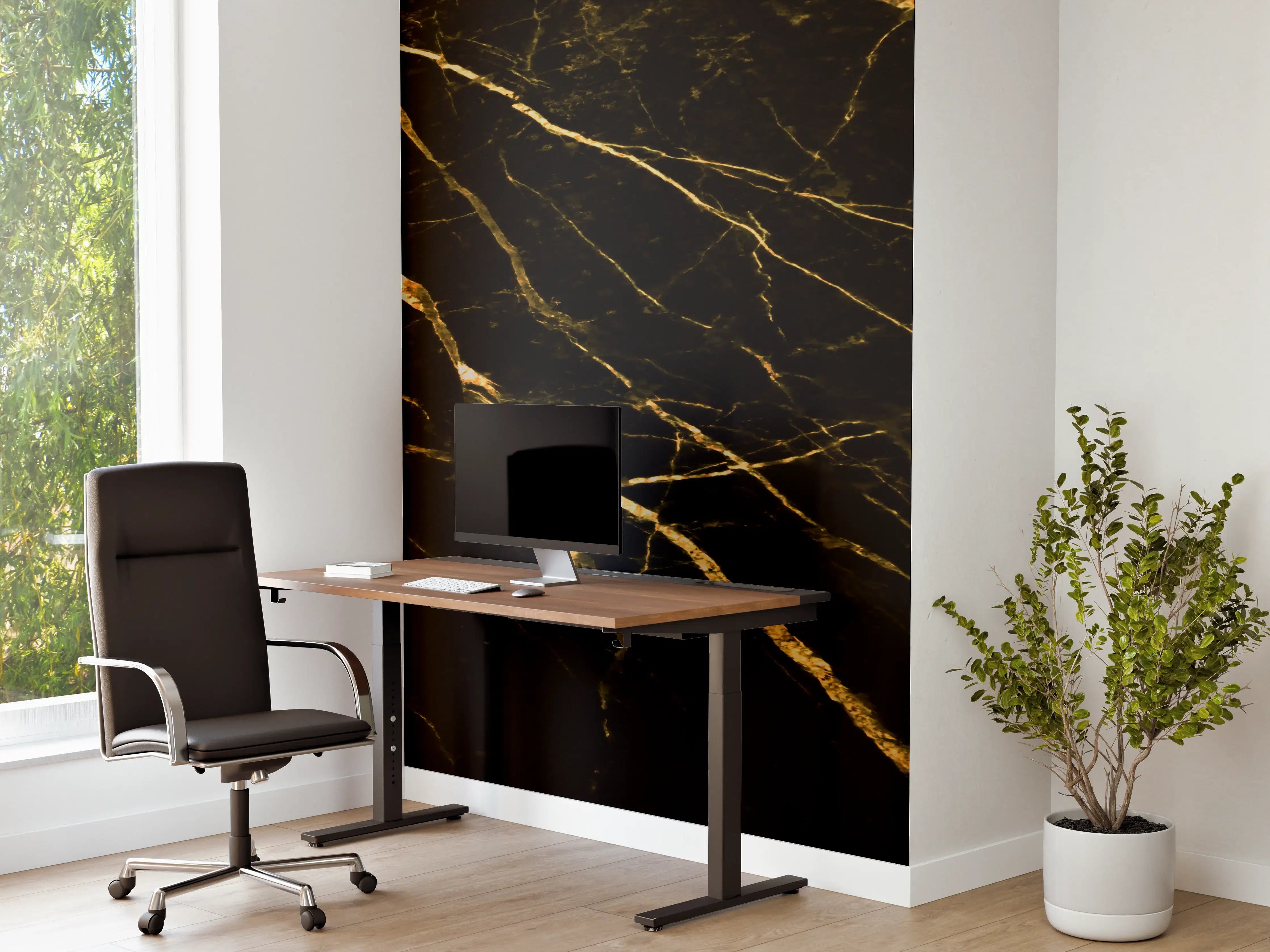 Büro Wandgestaltung - Luxus Goldmarmortextur 