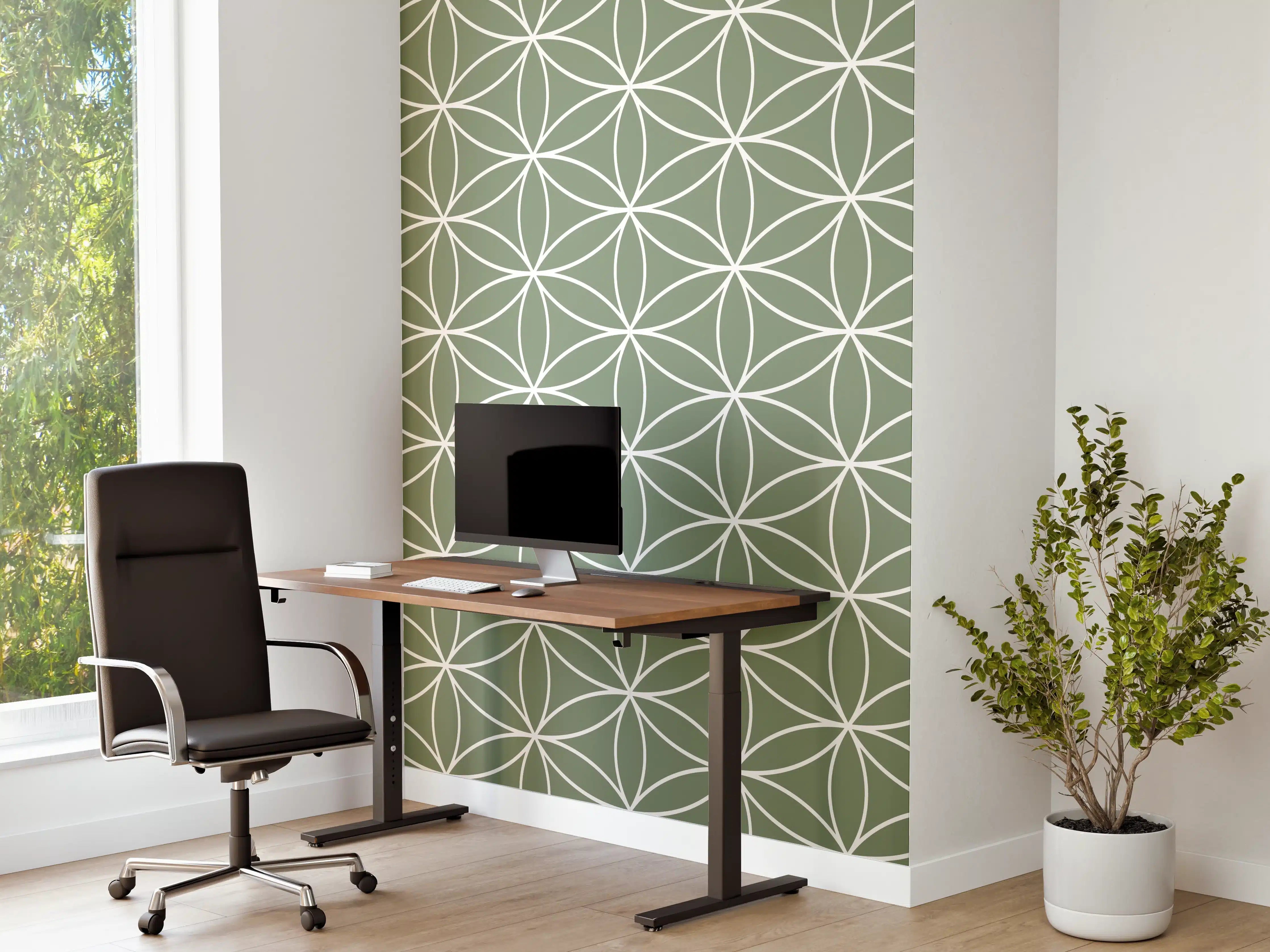 Büro Wandgestaltung - Luxus-Grau-Muster-Mosaik