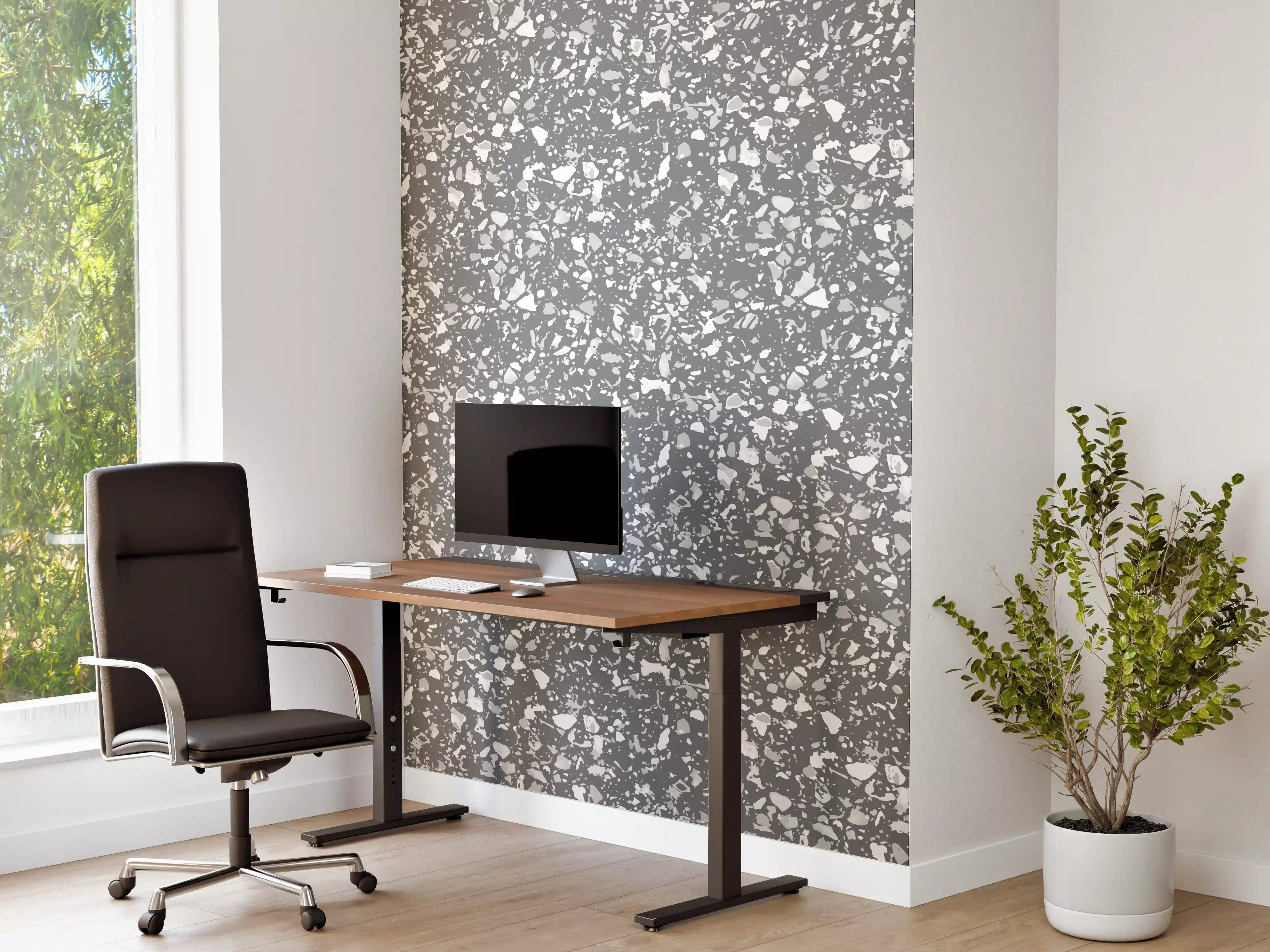 Büro Wandgestaltung - Luxus-Grau-Terrasse-Design