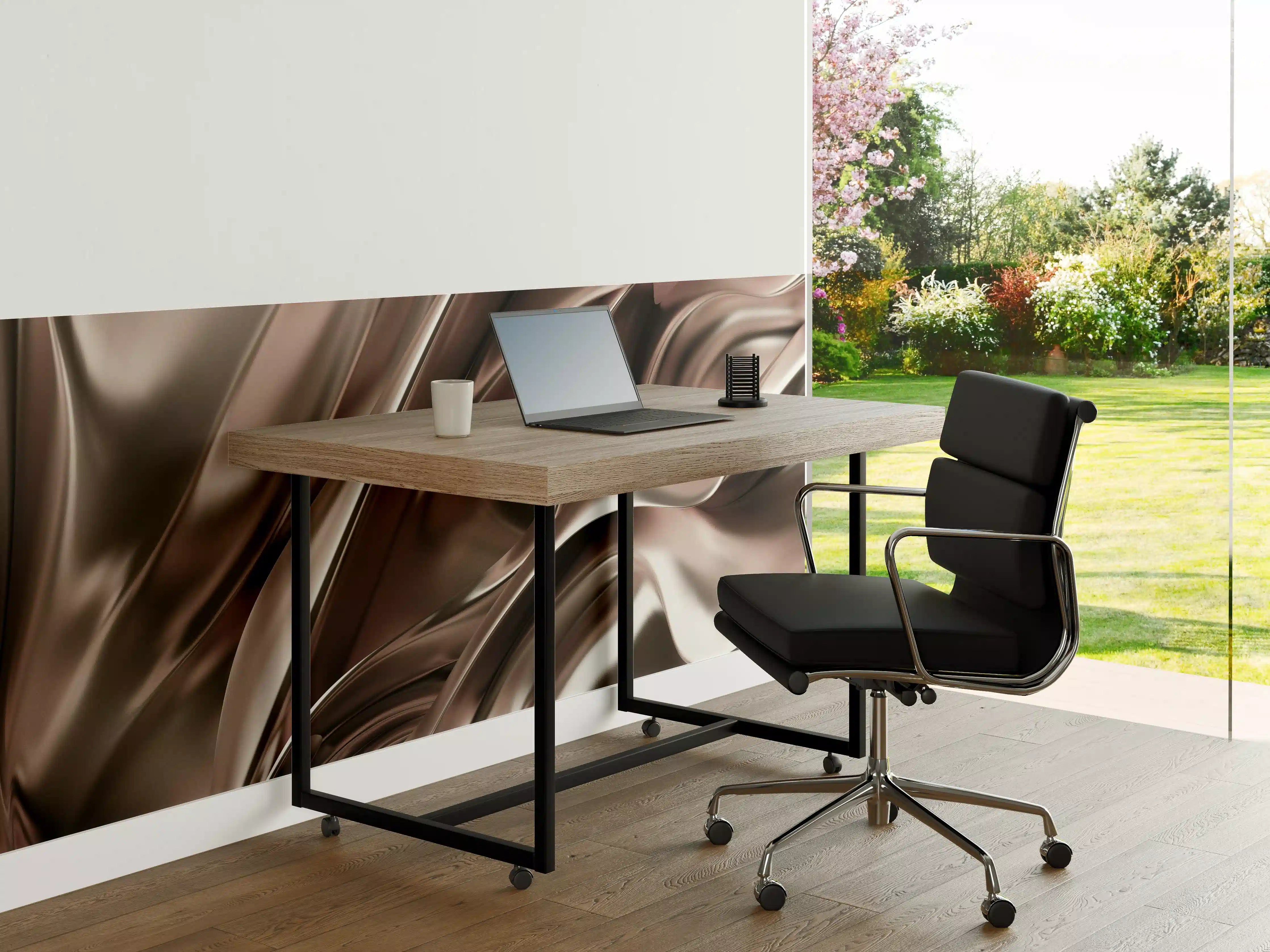Büro Wandgestaltung - Luxus-Marmor-Textur in warmen Brauntönen