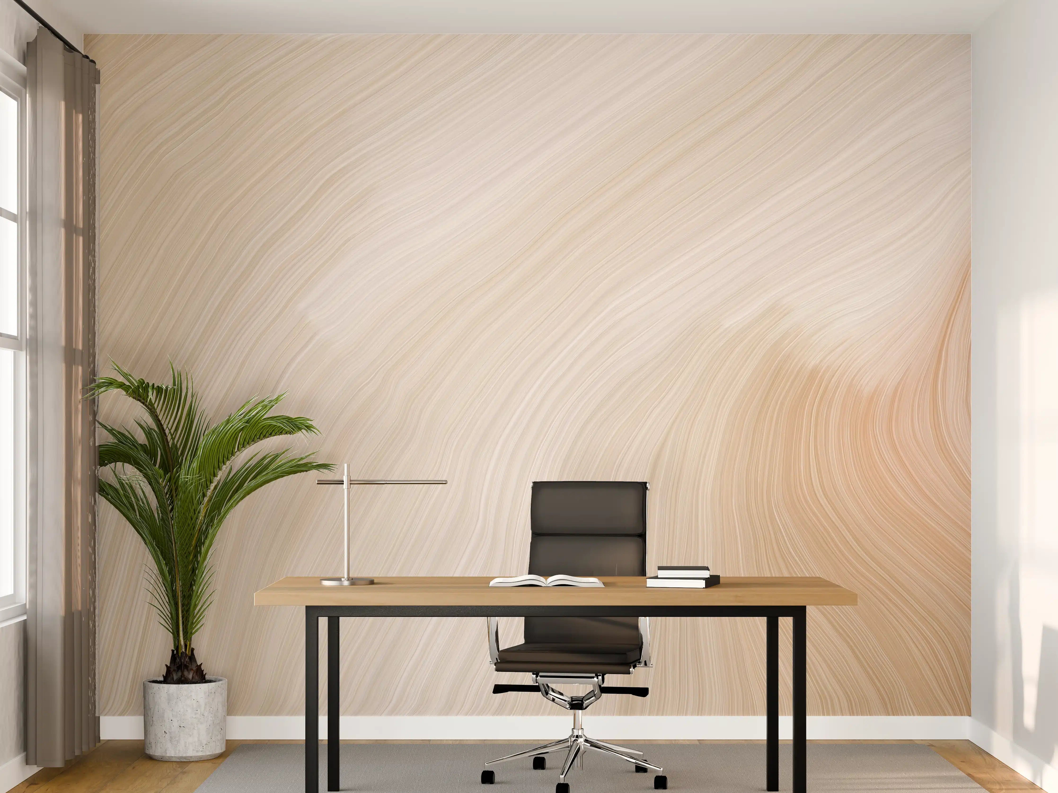 Büro Wandgestaltung - Luxus-Weiße Marmor-Textur mit sanften Beigetönen