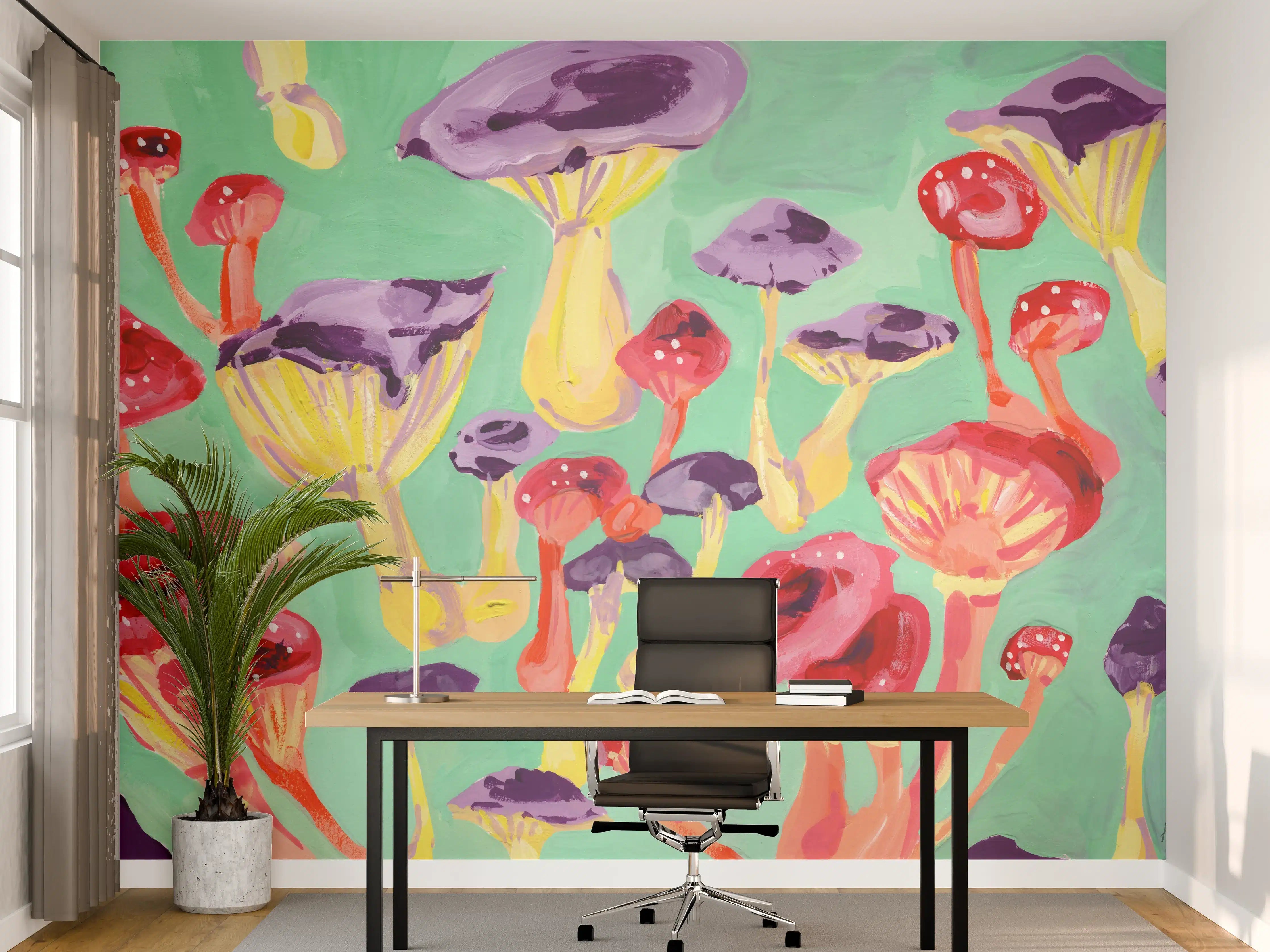 Büro Wandgestaltung - Magische Pilze - Gemälde
