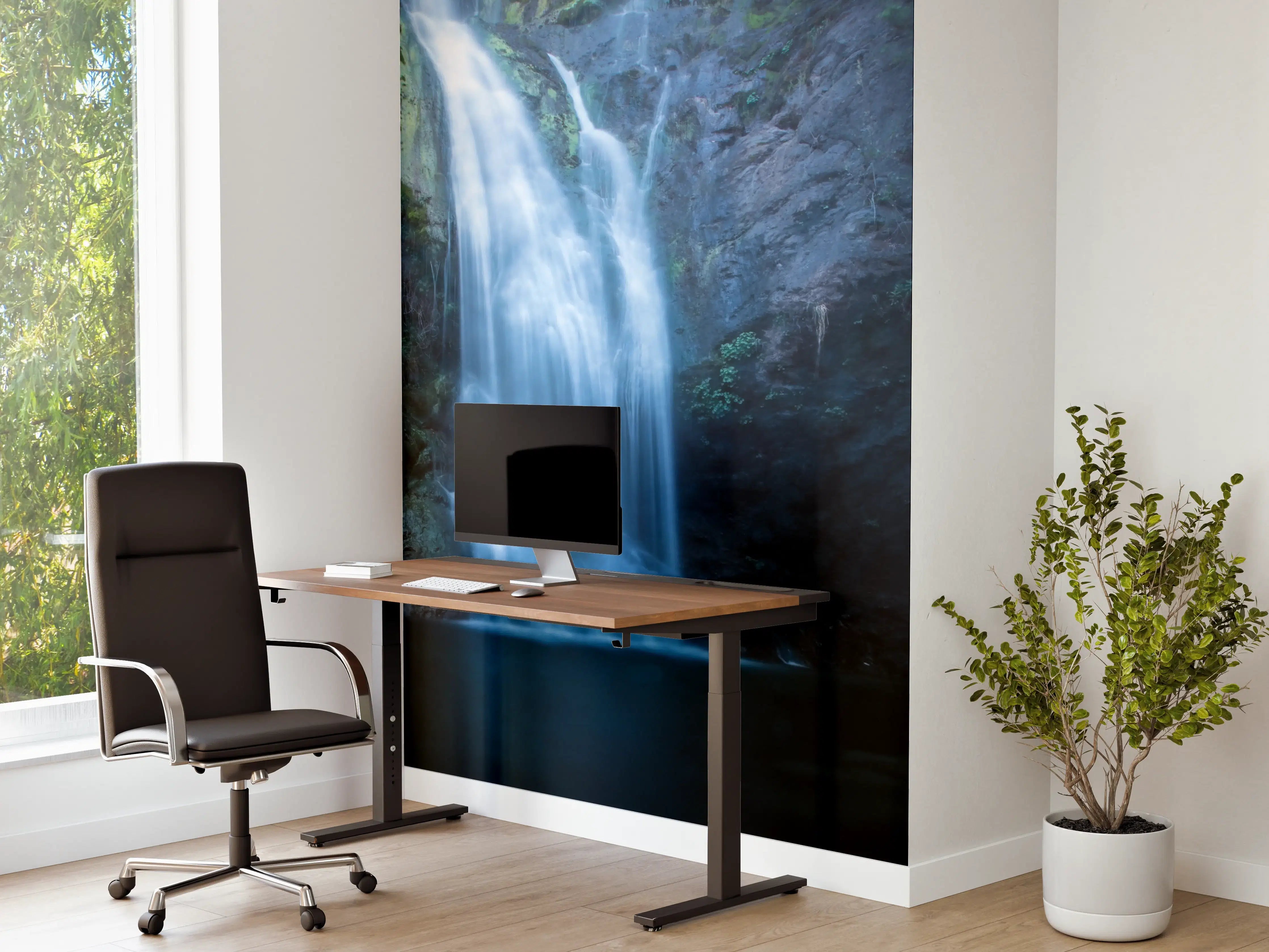 Büro Wandgestaltung - Majestärer Wasserfall in Natur