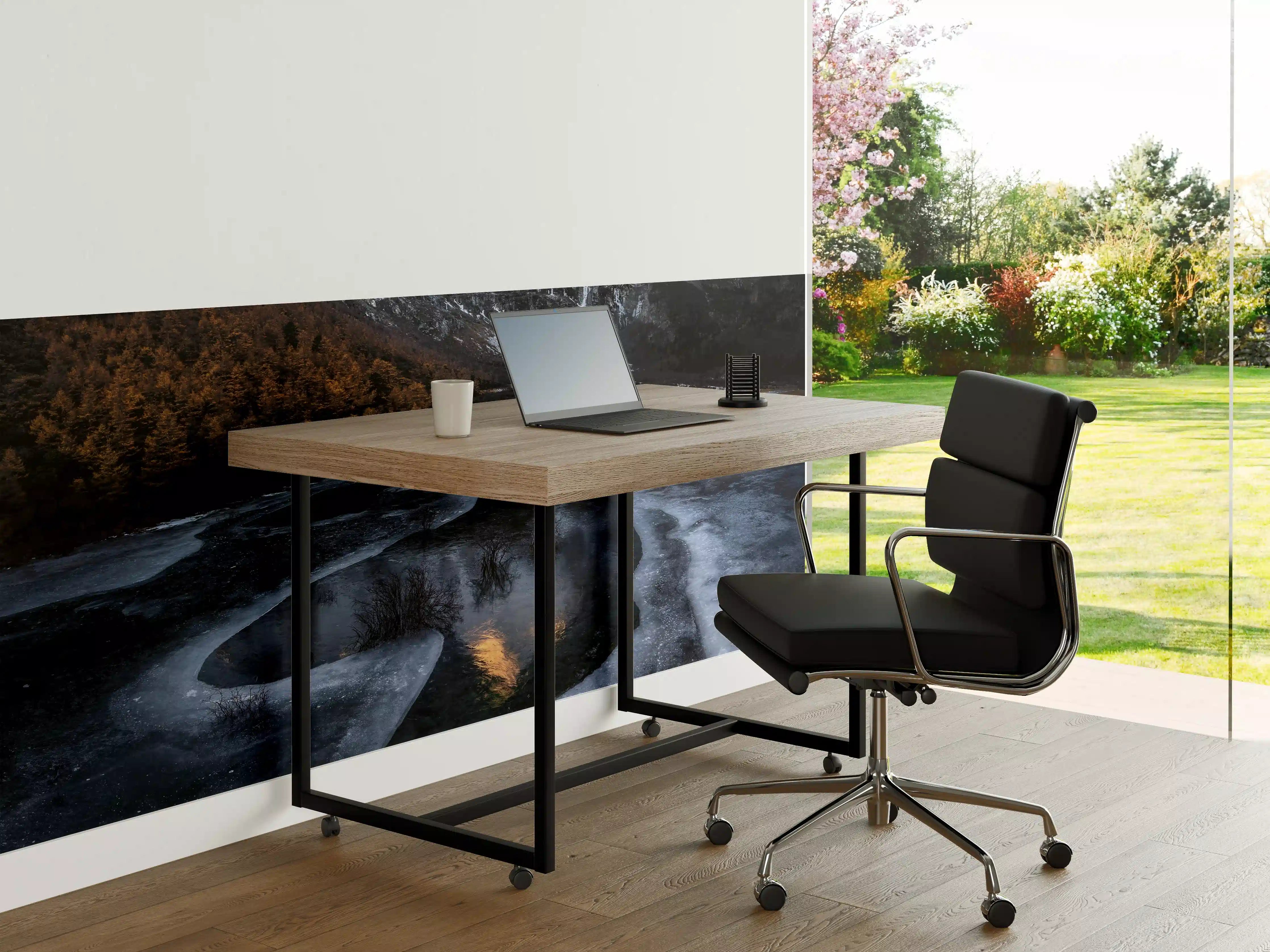 Büro Wandgestaltung - Majestätische Berge und spiegelnder Gletschersee
