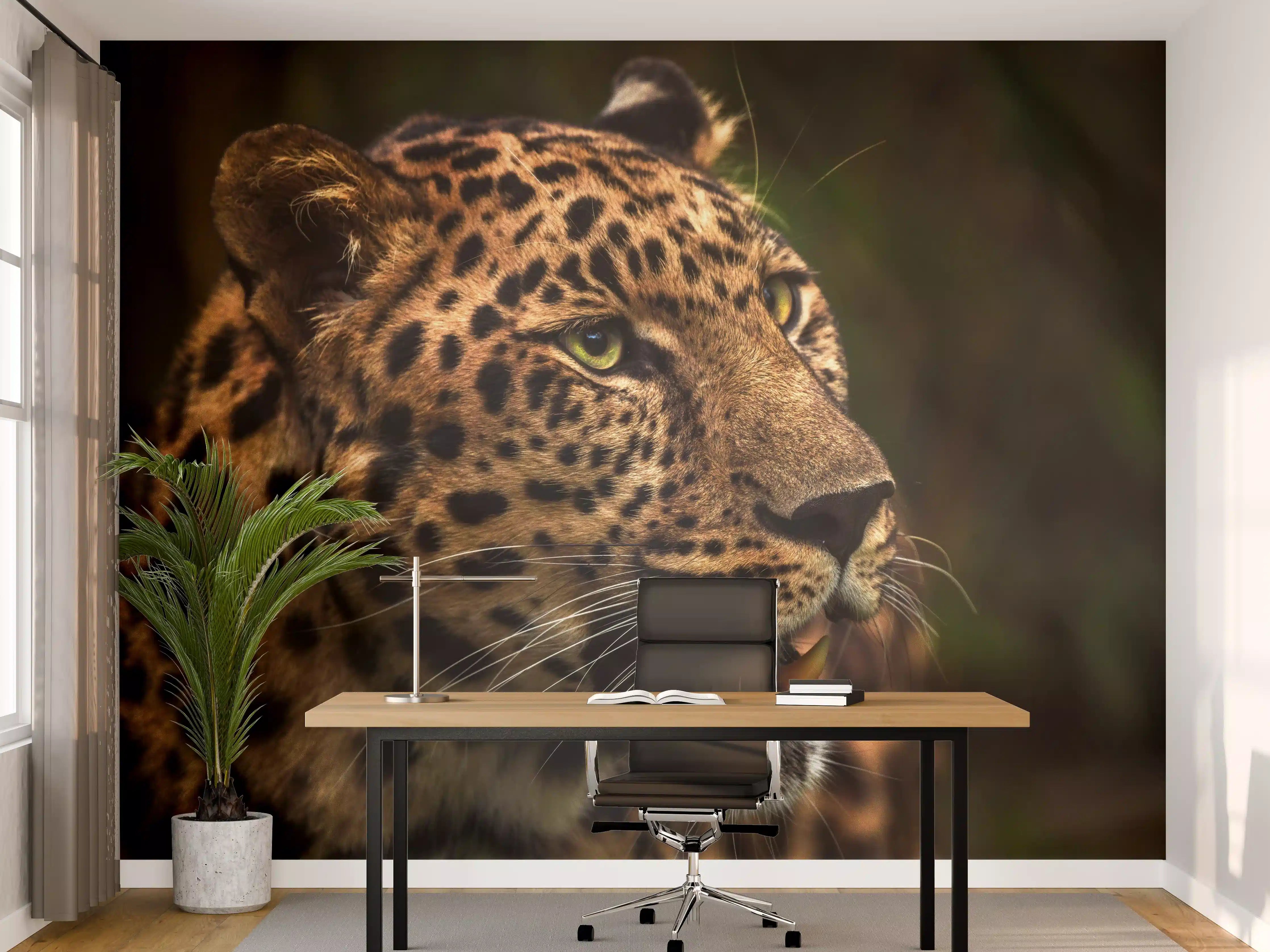 Büro Wandgestaltung - Majestätischer Amur-Leopard