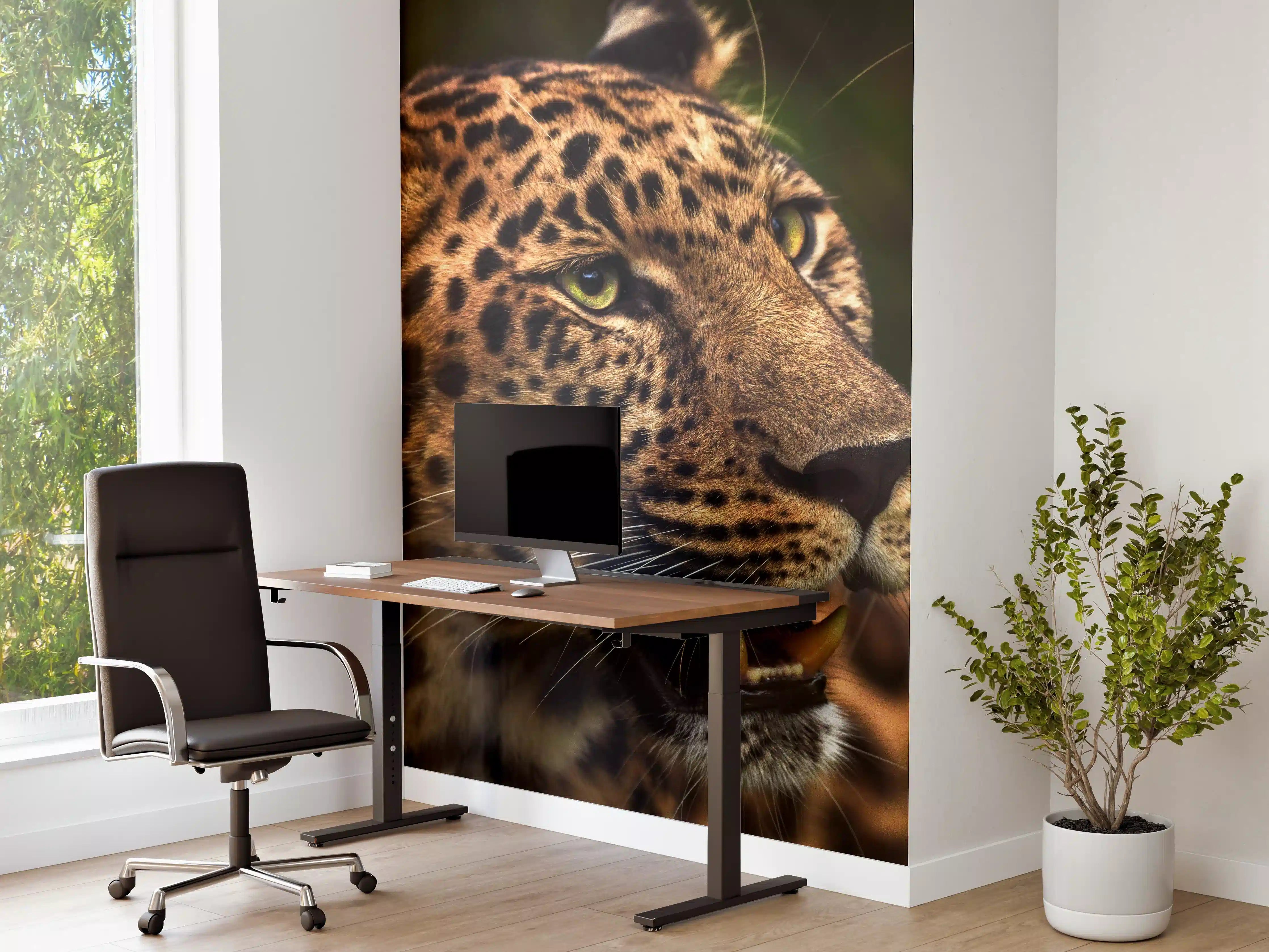 Büro Wandgestaltung - Majestätischer Amur-Leopard